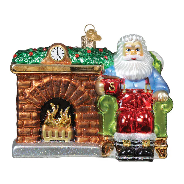 Santa At Hearth Ornament - Image 3
