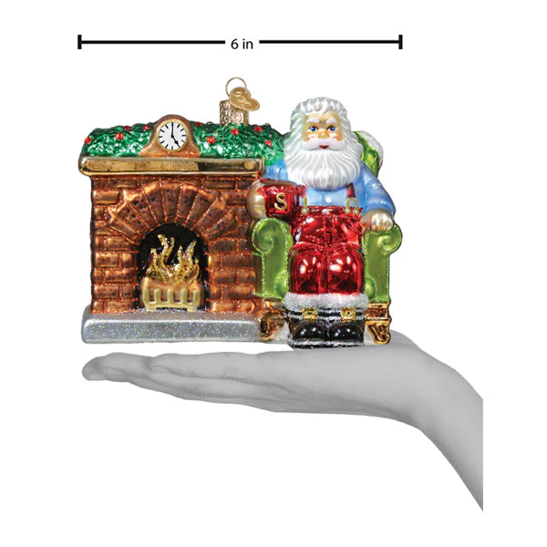 Santa At Hearth Ornament - Image 6