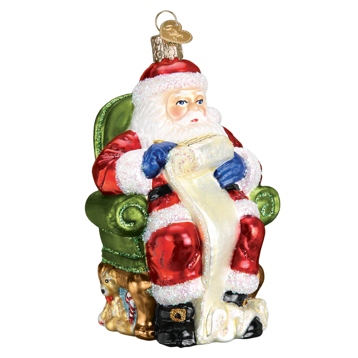 Santa Checking His List Ornament - Image 3