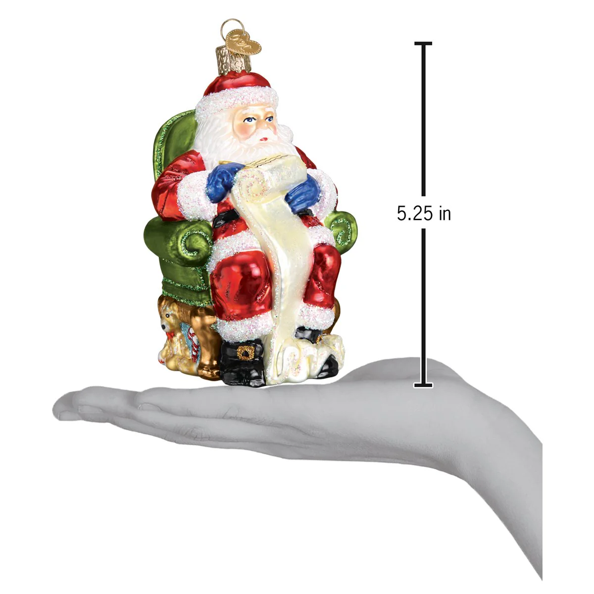 Santa Checking His List Ornament - Image 6