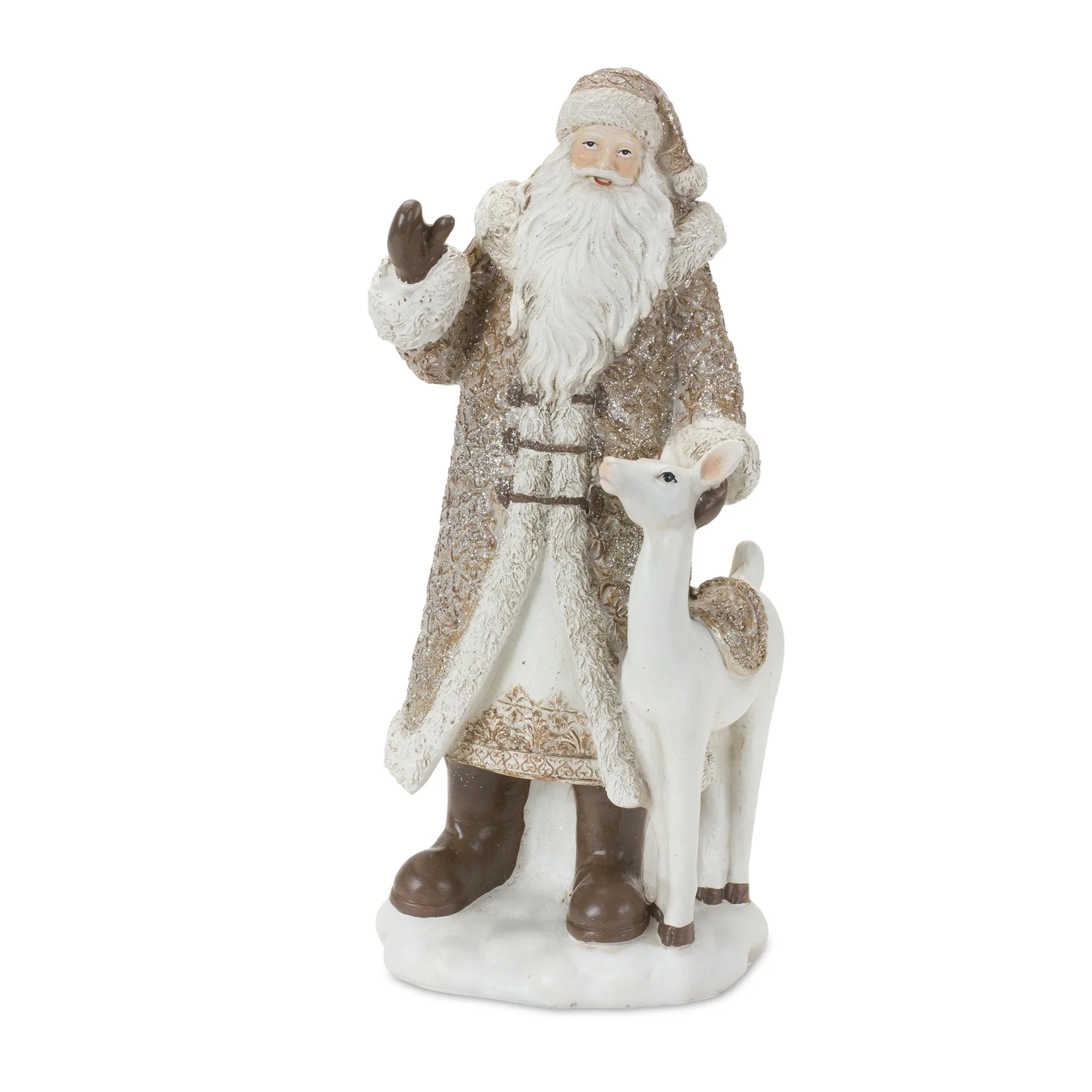 Santa Figurine with Deer and Pine Tree Accents (Set of 2) - Image 3