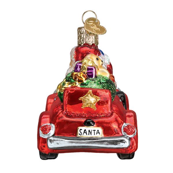 Santa In Antique Car Ornament - Image 5
