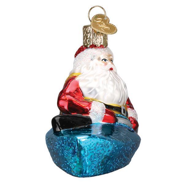 Santa In Kayak Ornament by Old World Christmas - Image 3