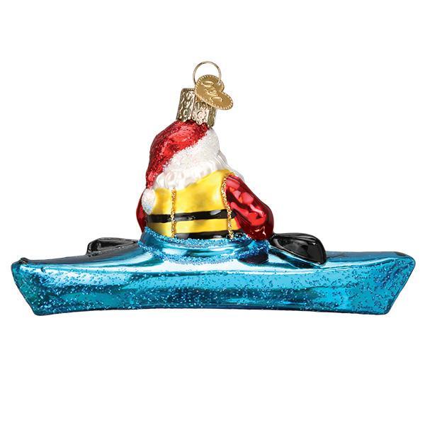 Santa In Kayak Ornament by Old World Christmas - Image 4