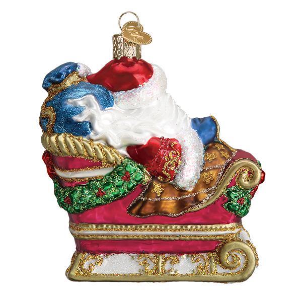 Santa In Sleigh Christmas Ornament by Old World Christmas - Image 4
