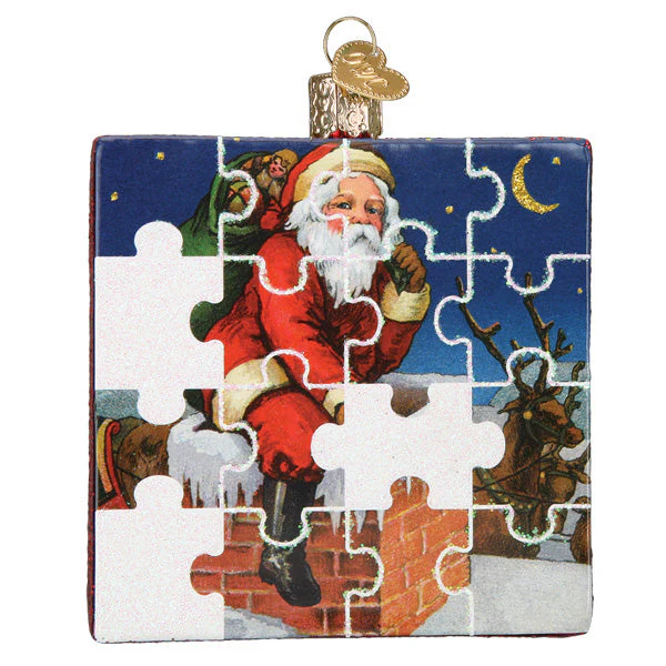 Santa Jigsaw Puzzle Ornament - Image 2