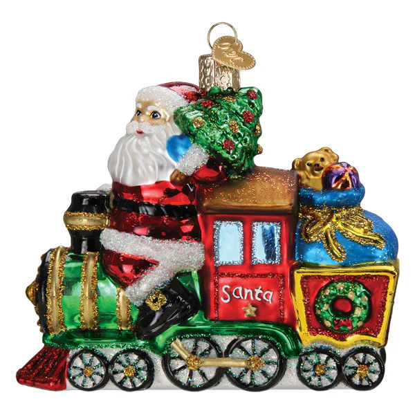 Santa On Locomotive Ornament - Image 3