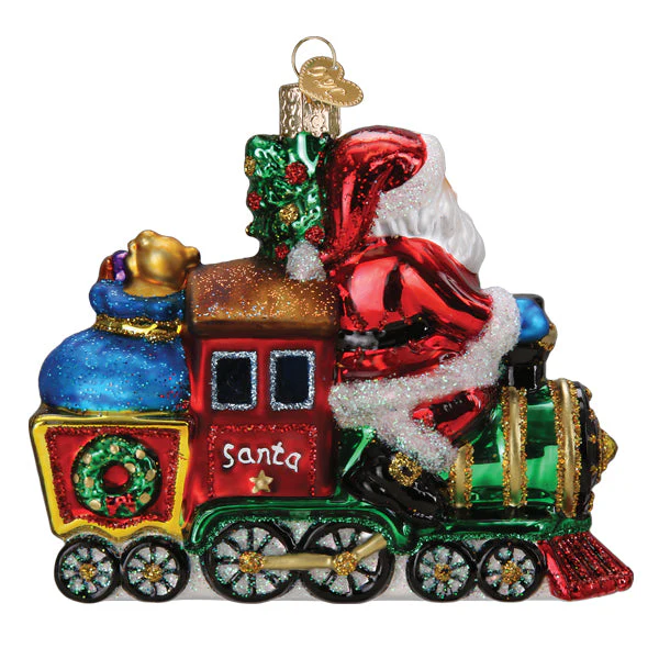 Santa On Locomotive Ornament - Image 4