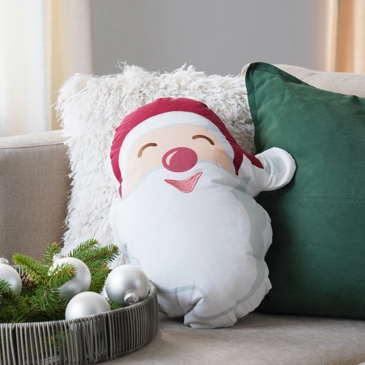 Santa Smile Decorative Pillow - Image 2