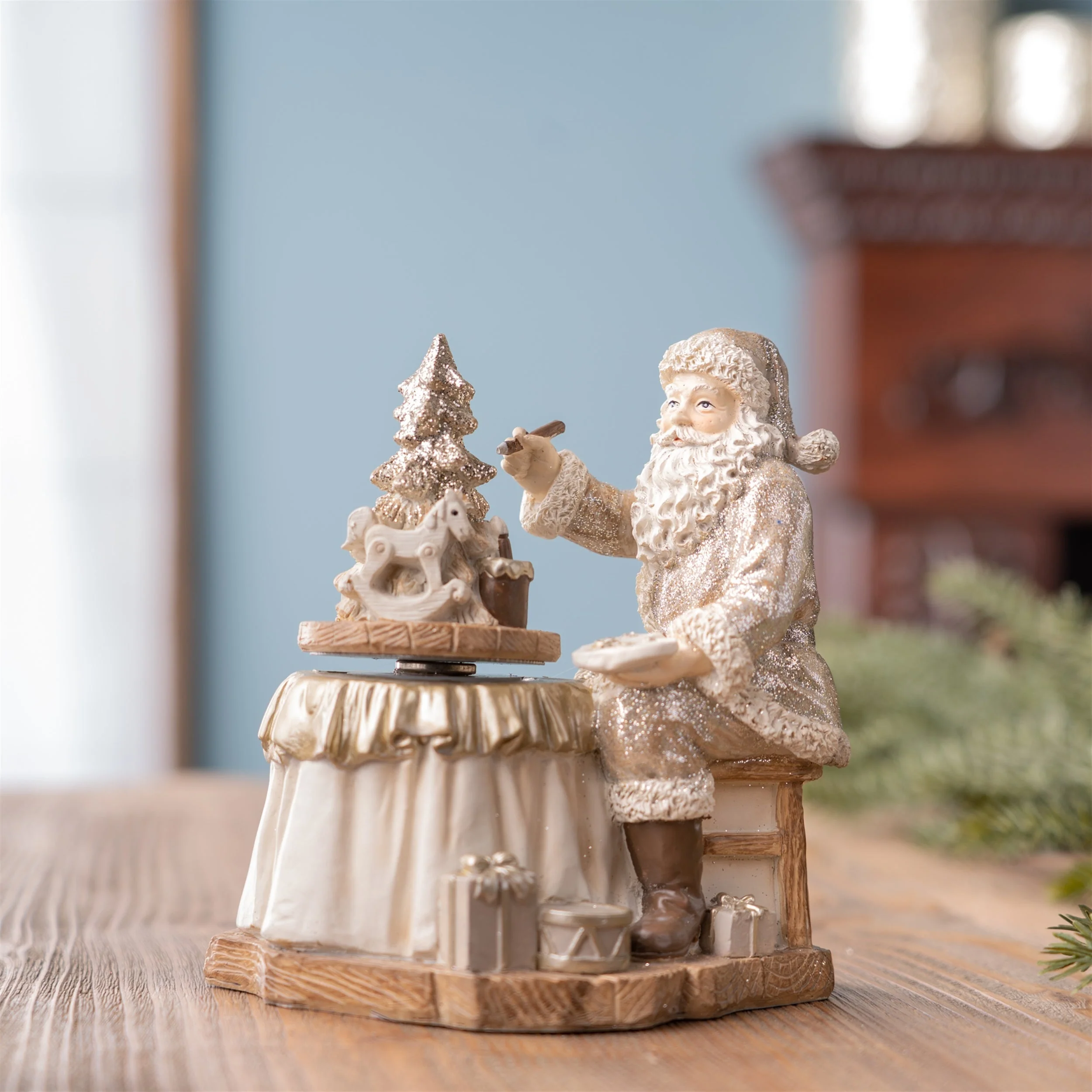 Santa with Spinning Christmas Tree (Set of 2) - Image 3