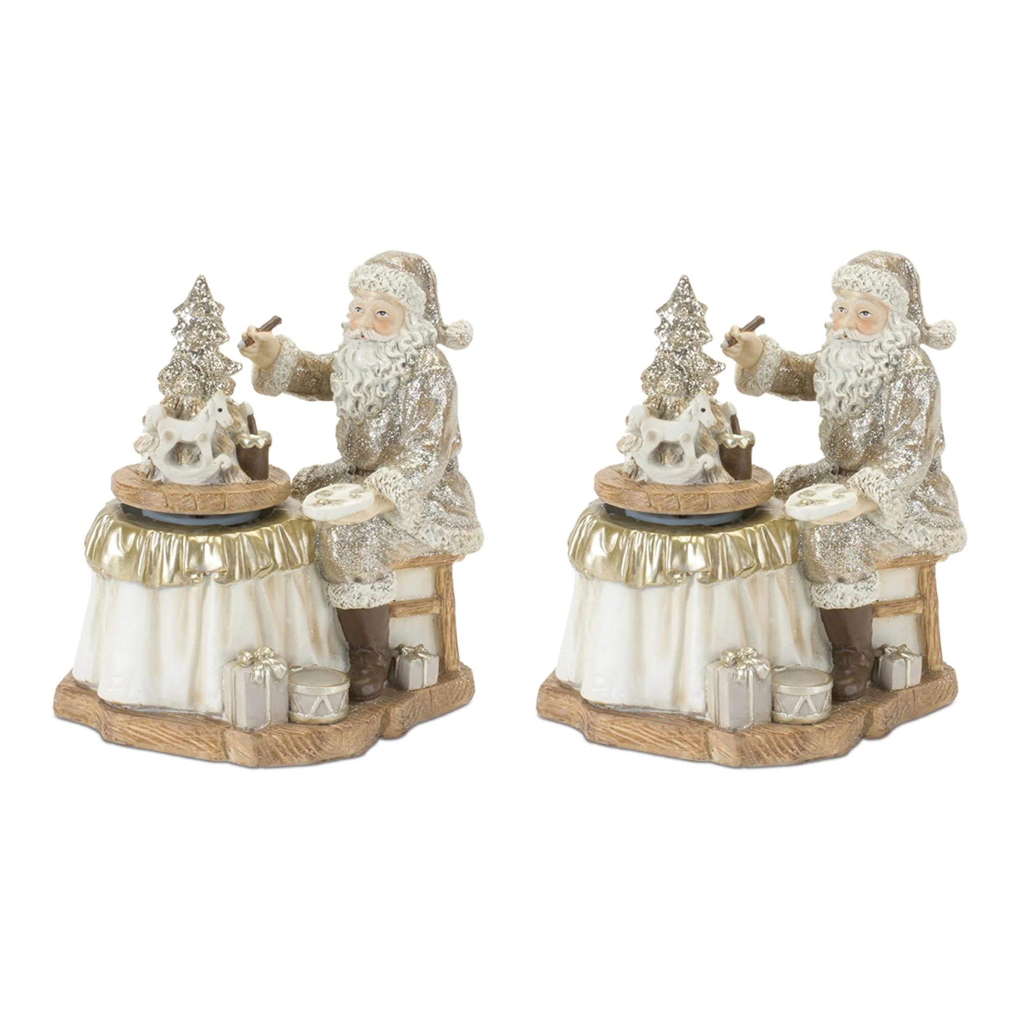 Santa with Spinning Christmas Tree (Set of 2) - Image 4
