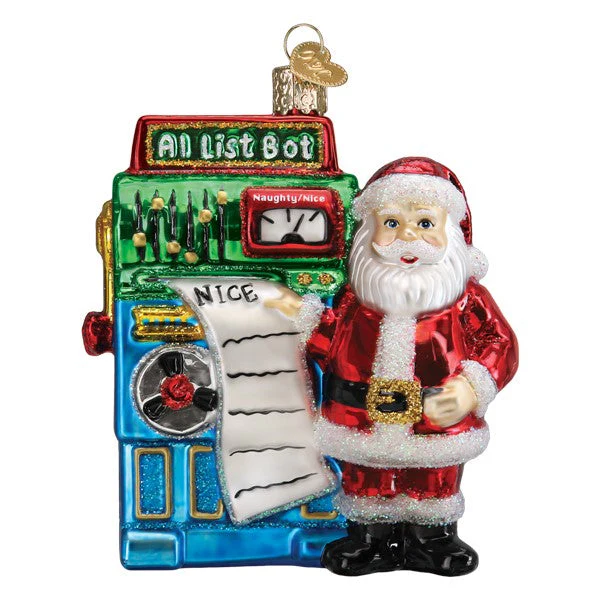 Santa's AI Bot Ornament 4.5 x 4 x 2.5 Inches - Image 3