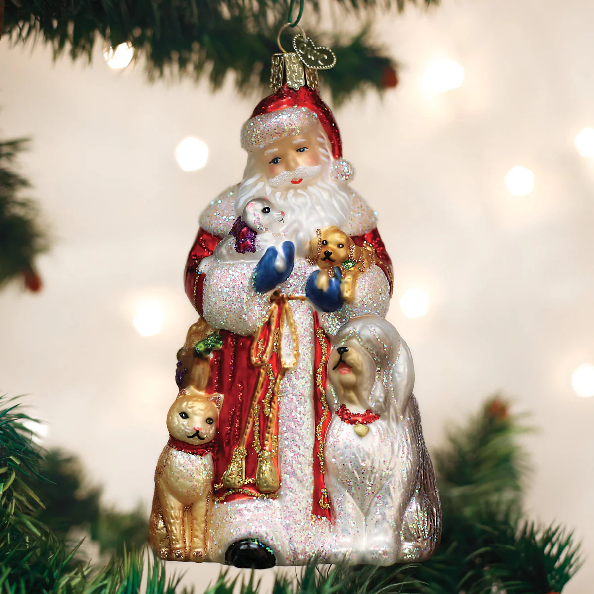 Santa's Furry Friends Christmas Ornament