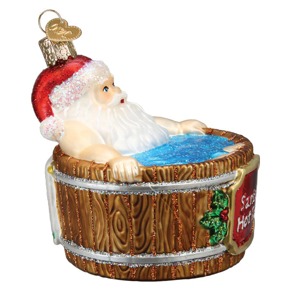 Santa's Hot Tub Ornament - Image 5