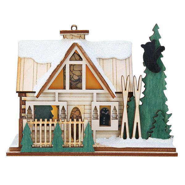 Santa's Ski Lodge Ornament - Image 2