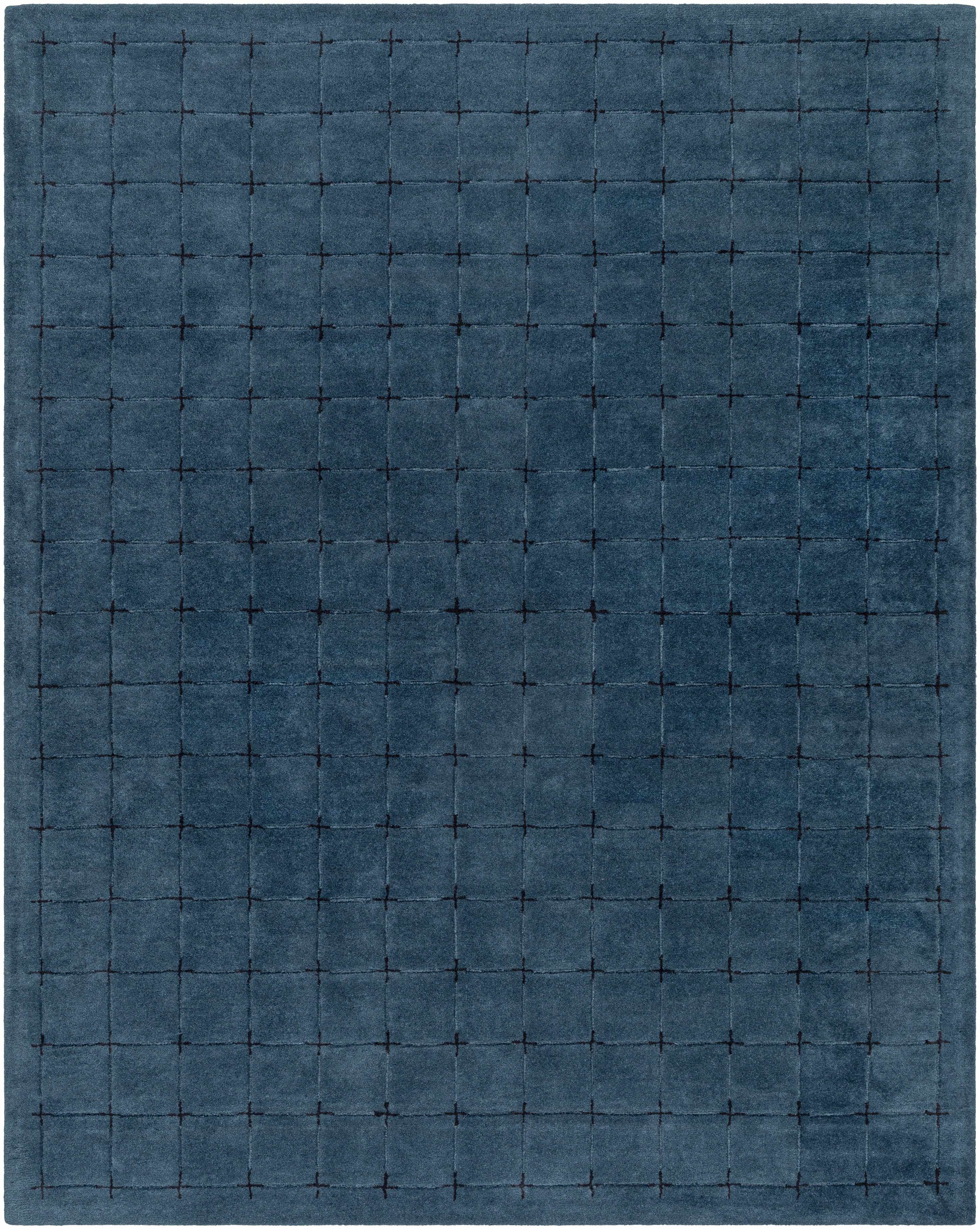 Sanvi Navy Wool Area Rug - Image 3