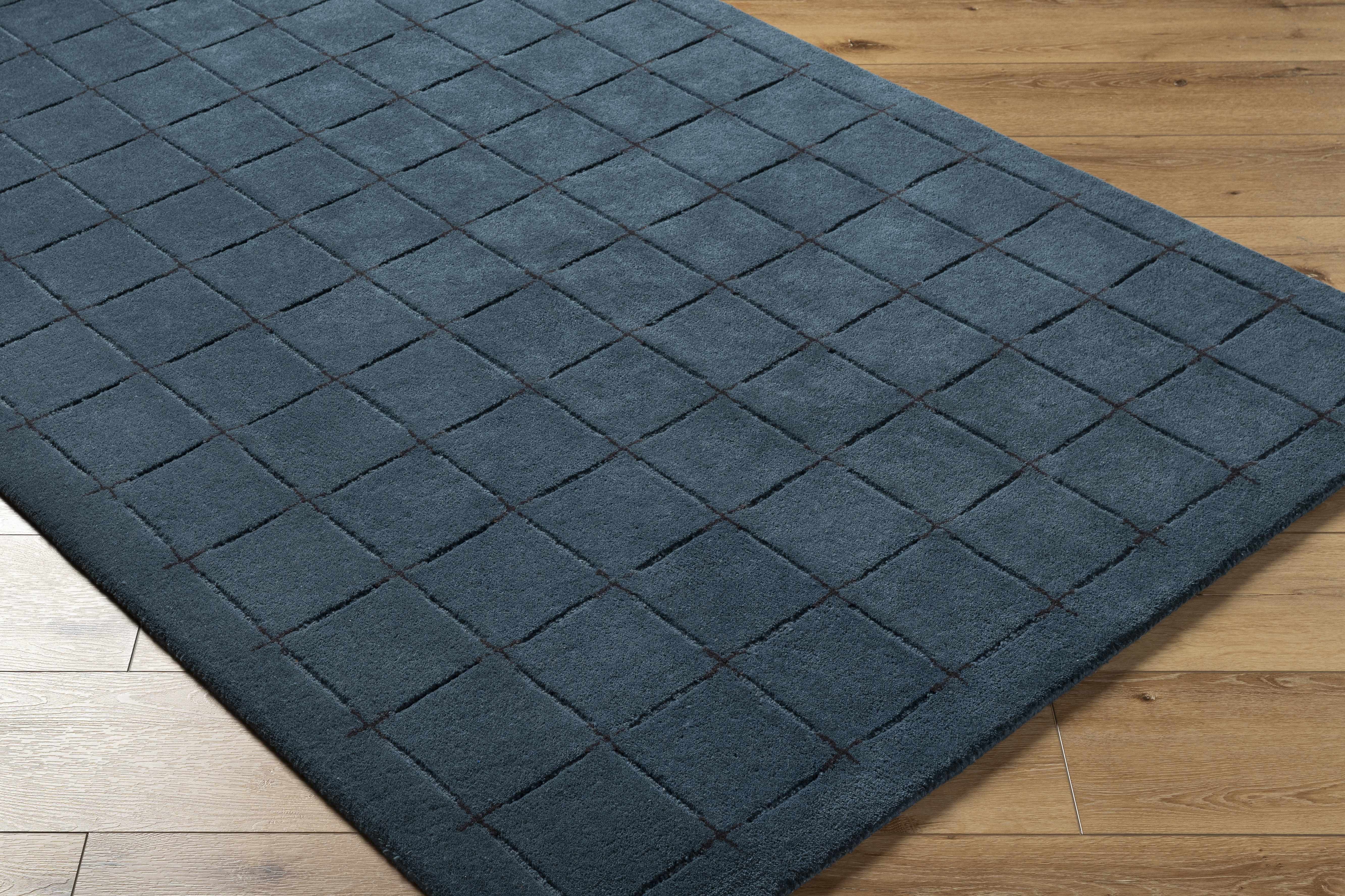 Sanvi Navy Wool Area Rug - Image 5