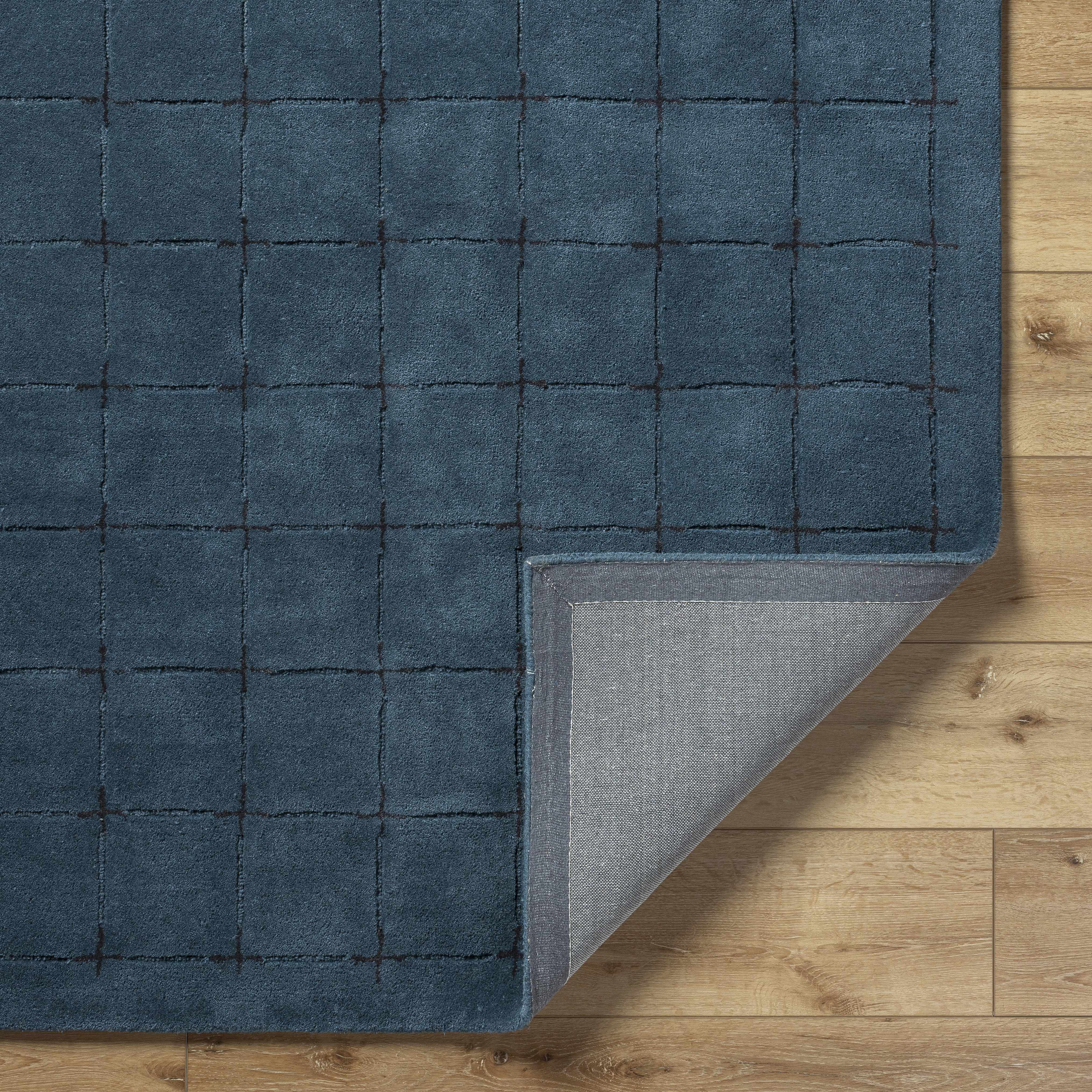 Sanvi Navy Wool Area Rug - Image 6