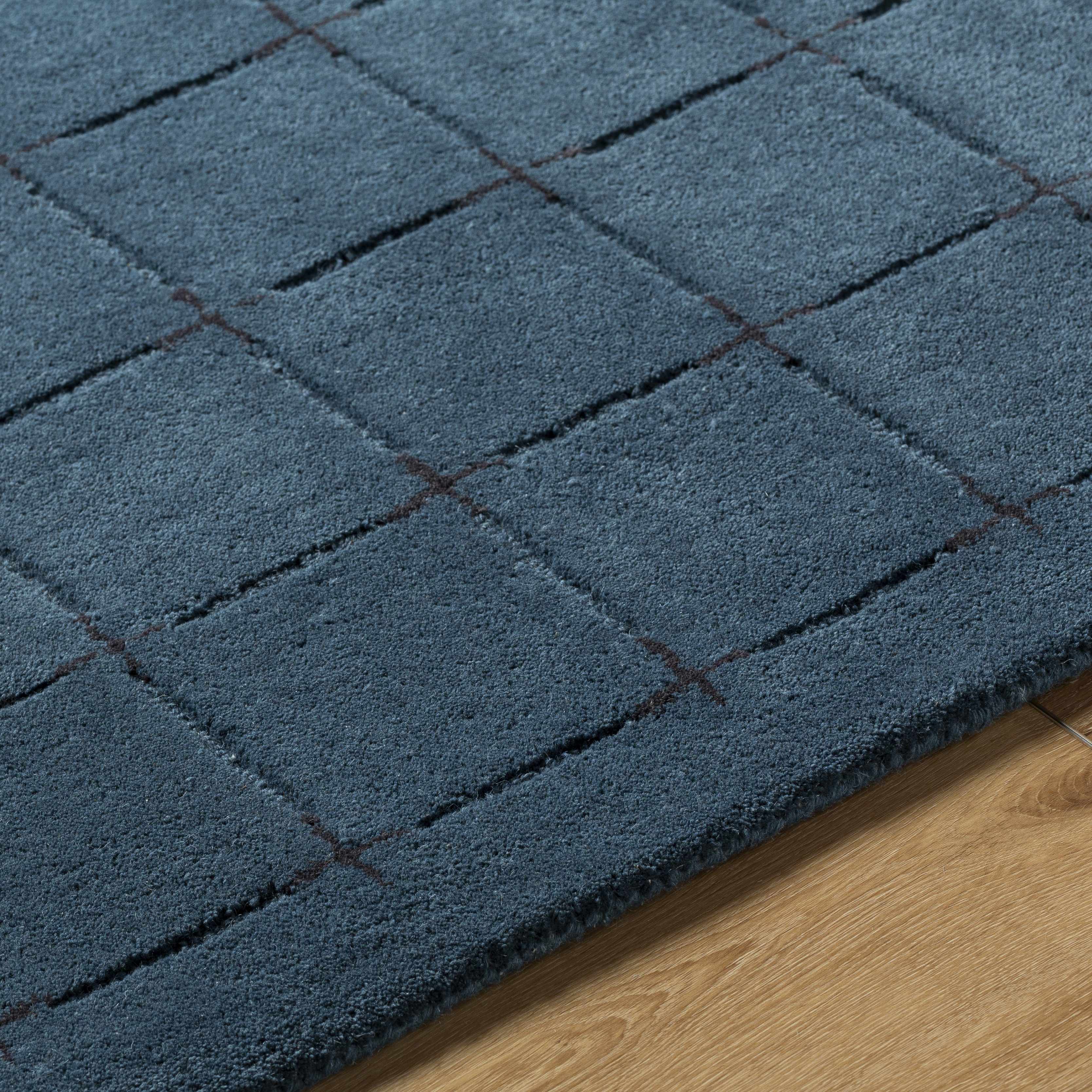 Sanvi Navy Wool Area Rug - Image 7