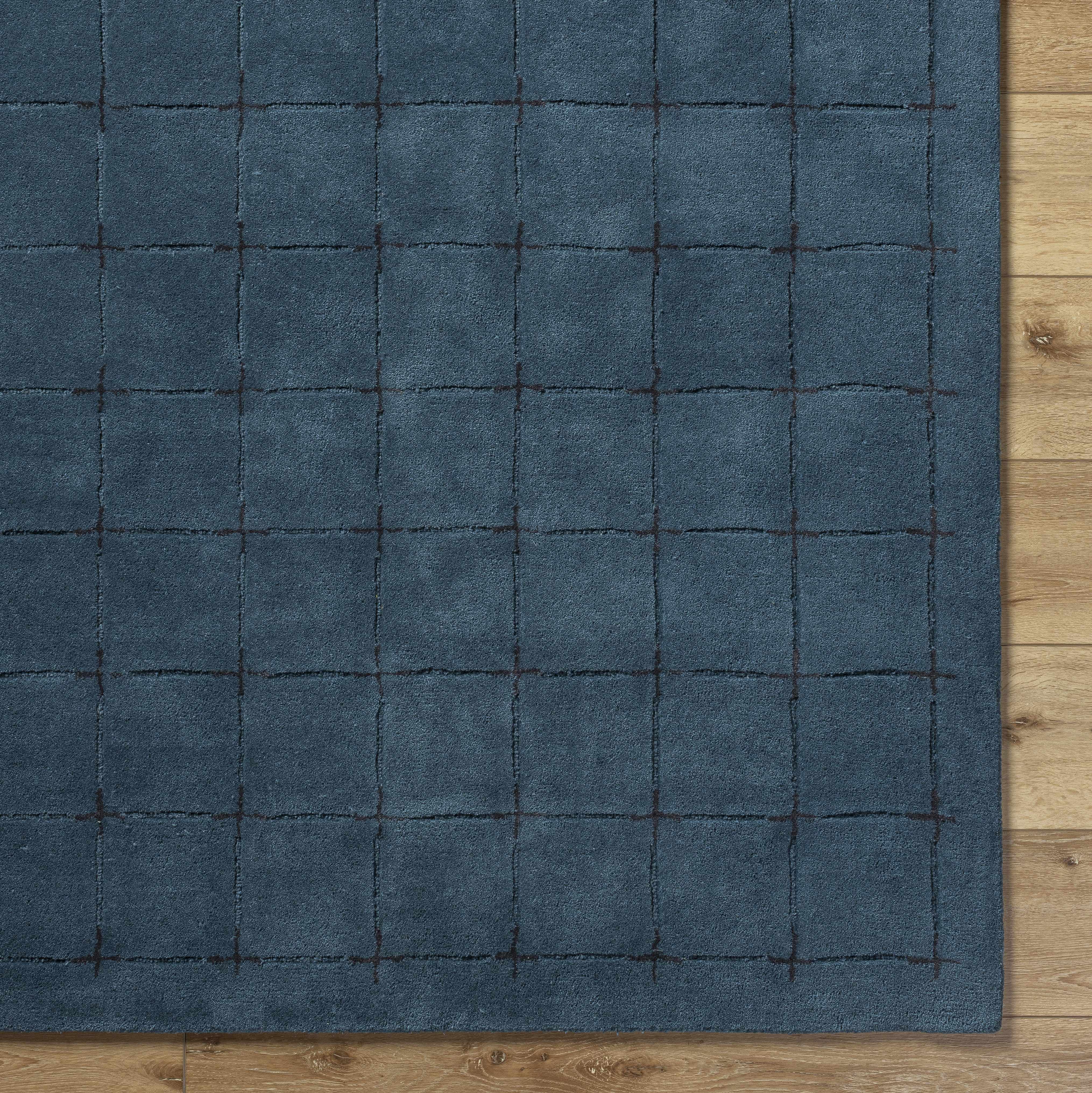 Sanvi Navy Wool Area Rug - Image 8