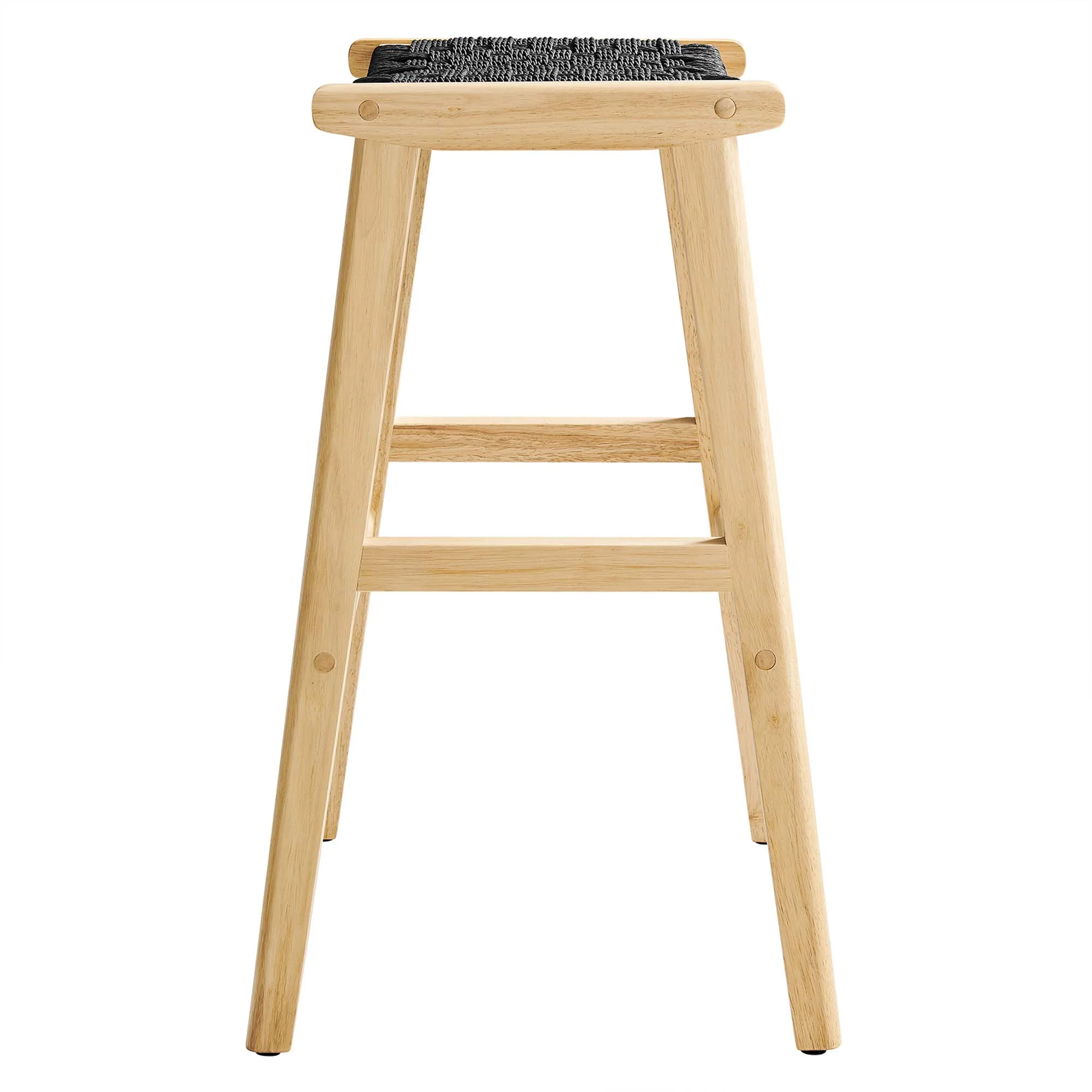 Saoirse Woven Rope Wood Bar Stool Set of 2 by Modway - Image 5