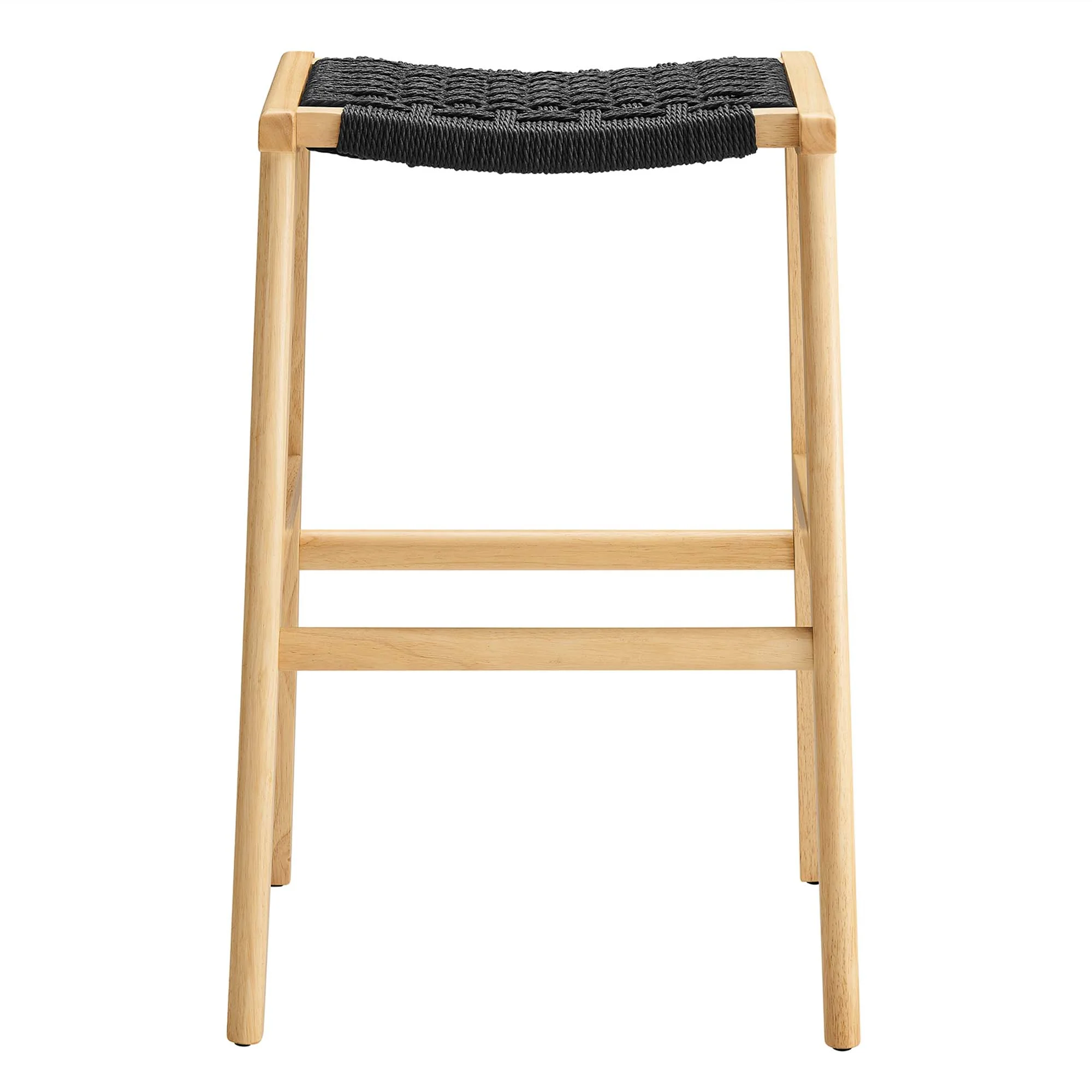 Saoirse Woven Rope Wood Bar Stool Set of 2 by Modway - Image 6