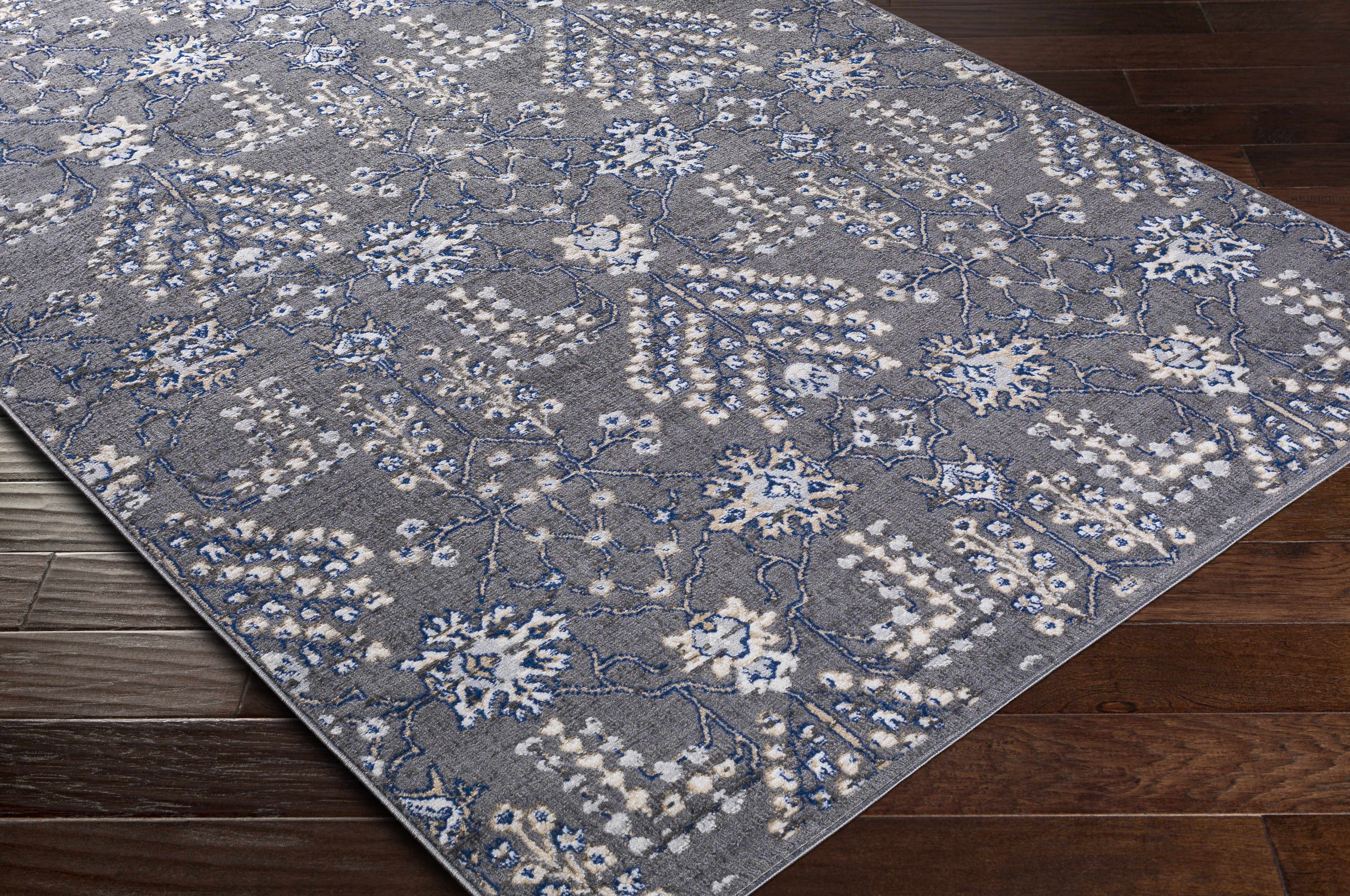 Sapinero Gray Floral Rug - Clearance - Image 3