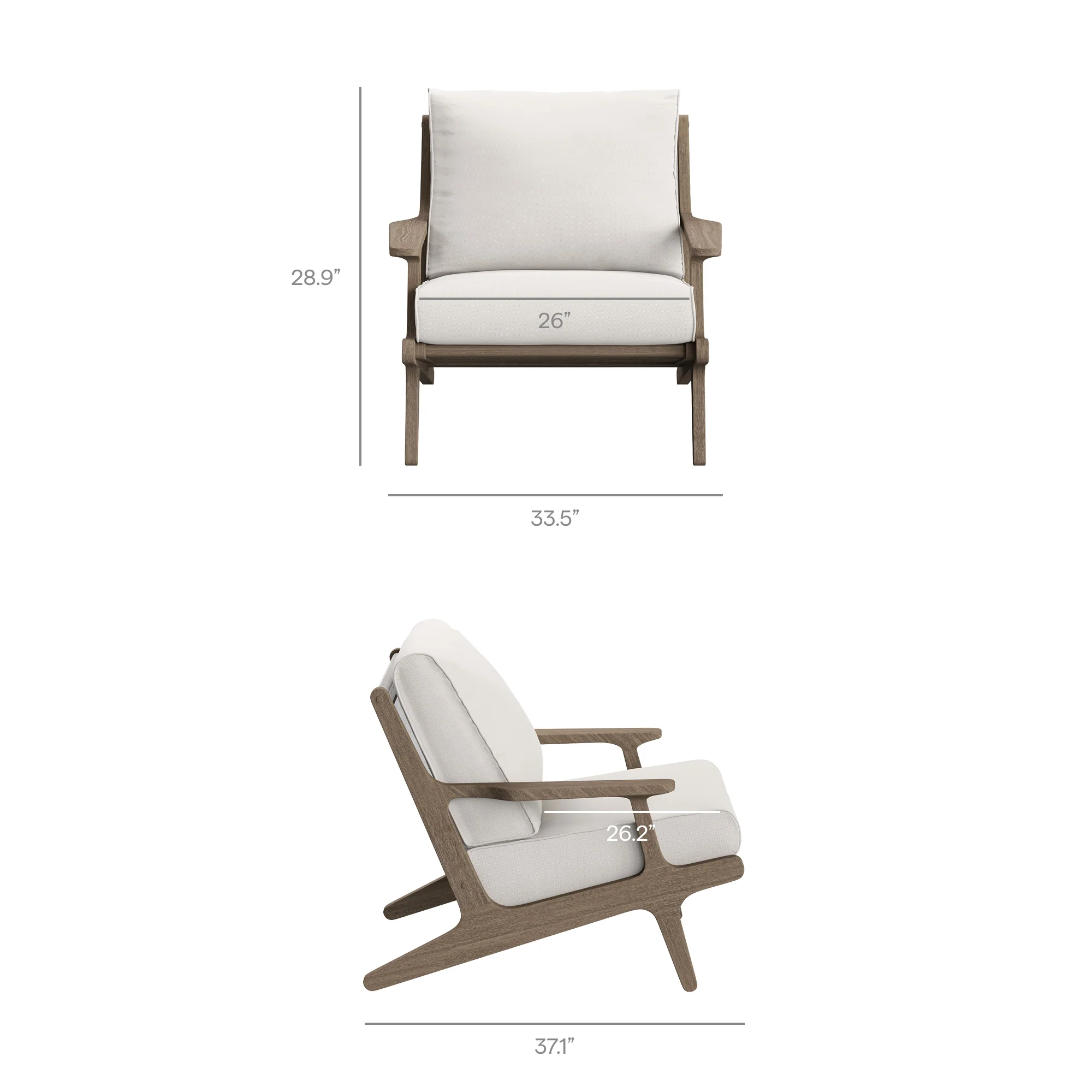 Saratoga 3-Piece Outdoor Patio Teak Wood Furniture Set - Image 3