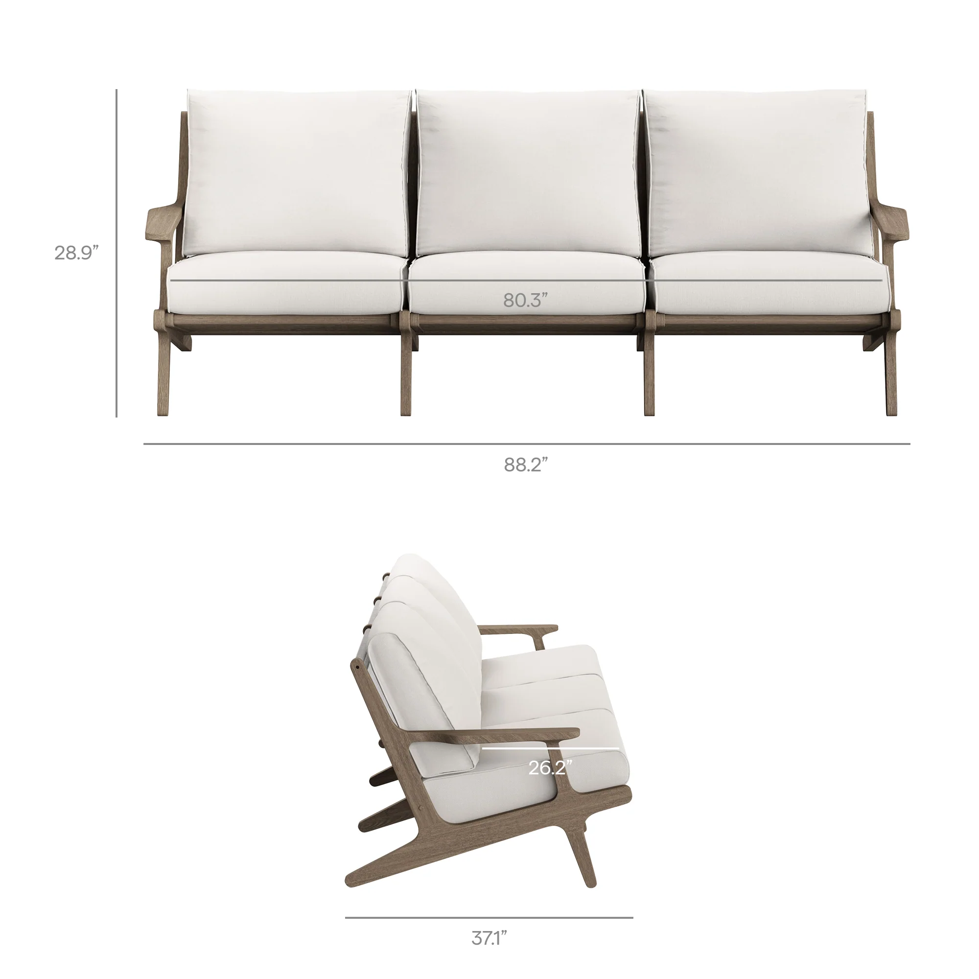 Saratoga 4-Piece Outdoor Patio Teak Wood Furniture Set by Modway - Image 4