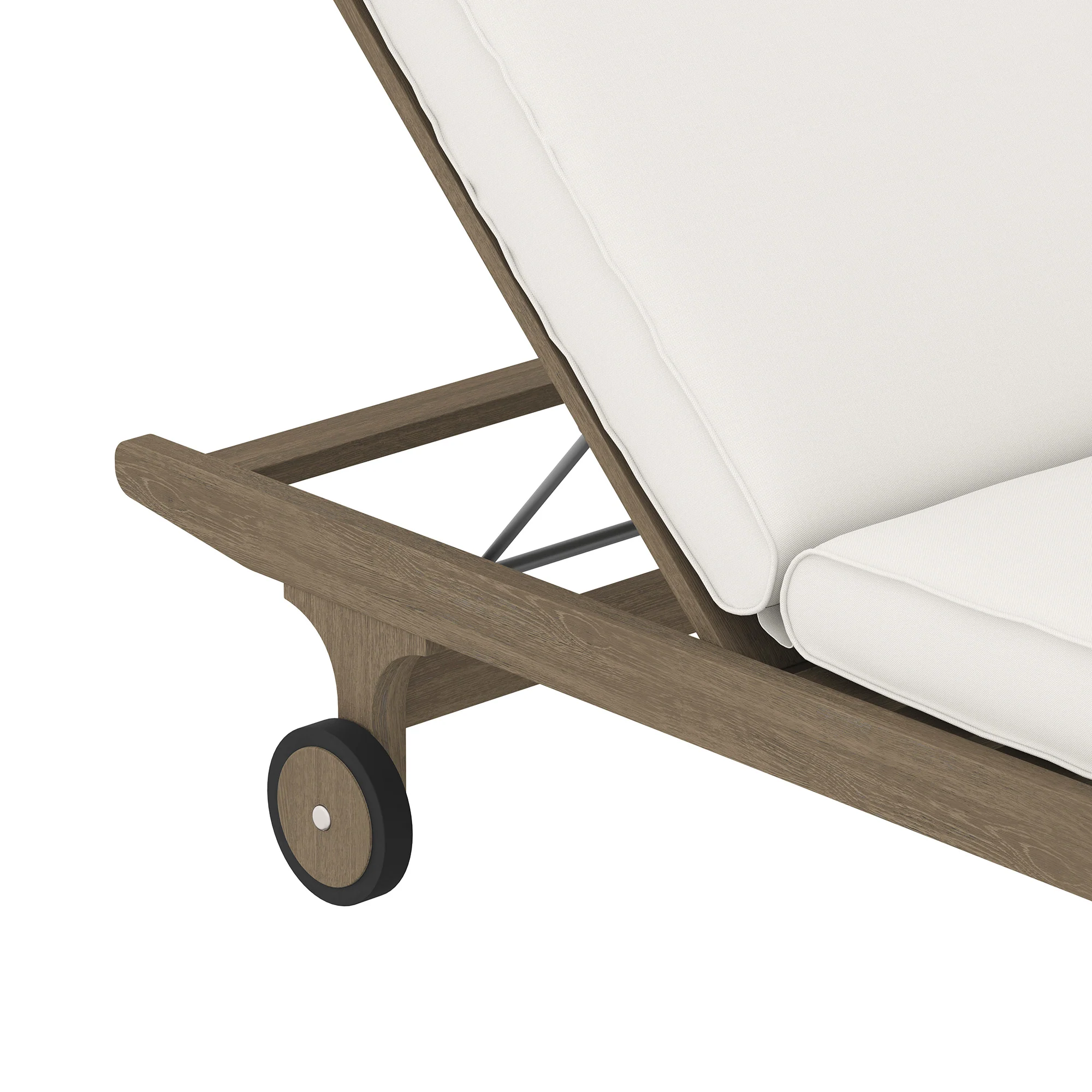 Saratoga Outdoor Patio Teak Chaise Lounge Chair by Modway - Image 7