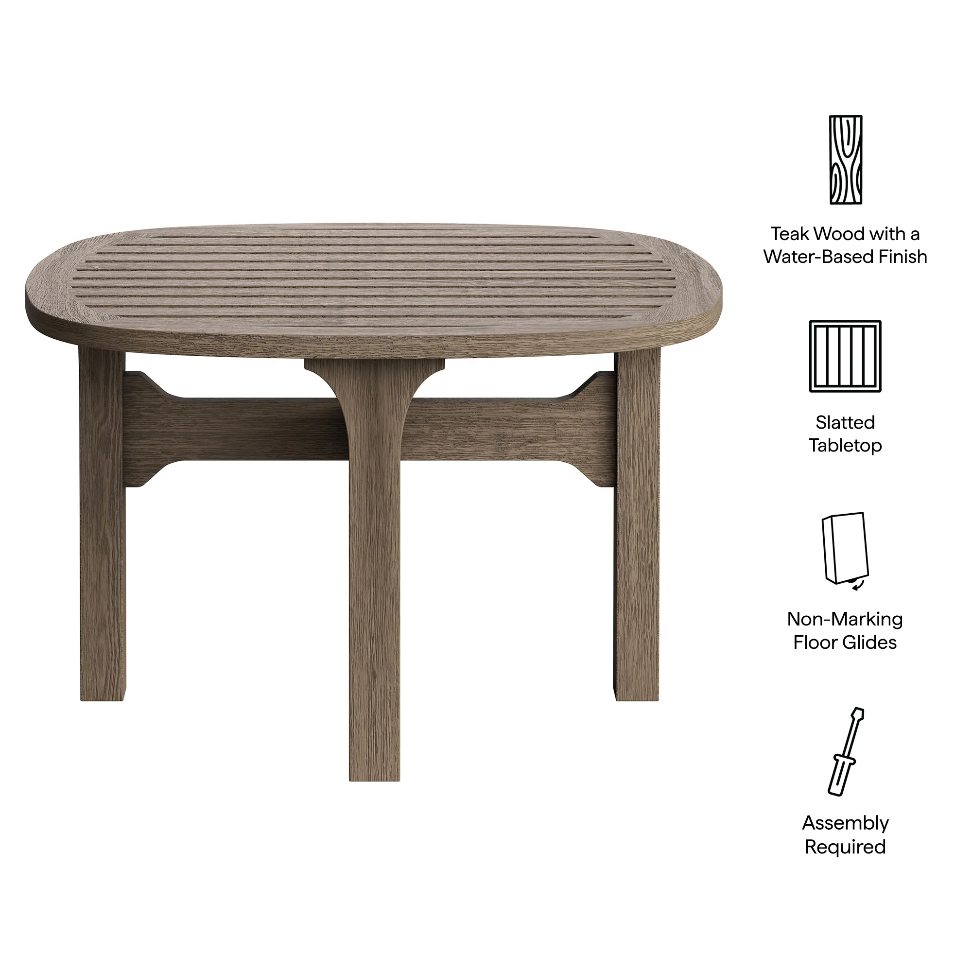 Saratoga Square Outdoor Patio Teak Wood Side Table by Modway - Image 3