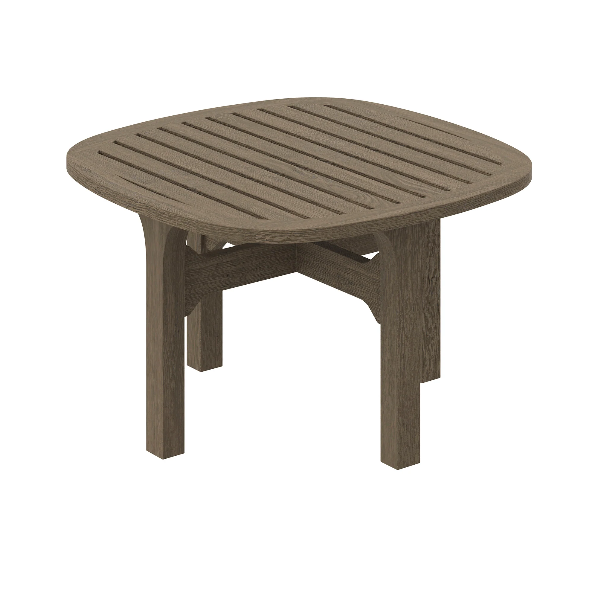 Saratoga Square Outdoor Patio Teak Wood Side Table by Modway - Image 5
