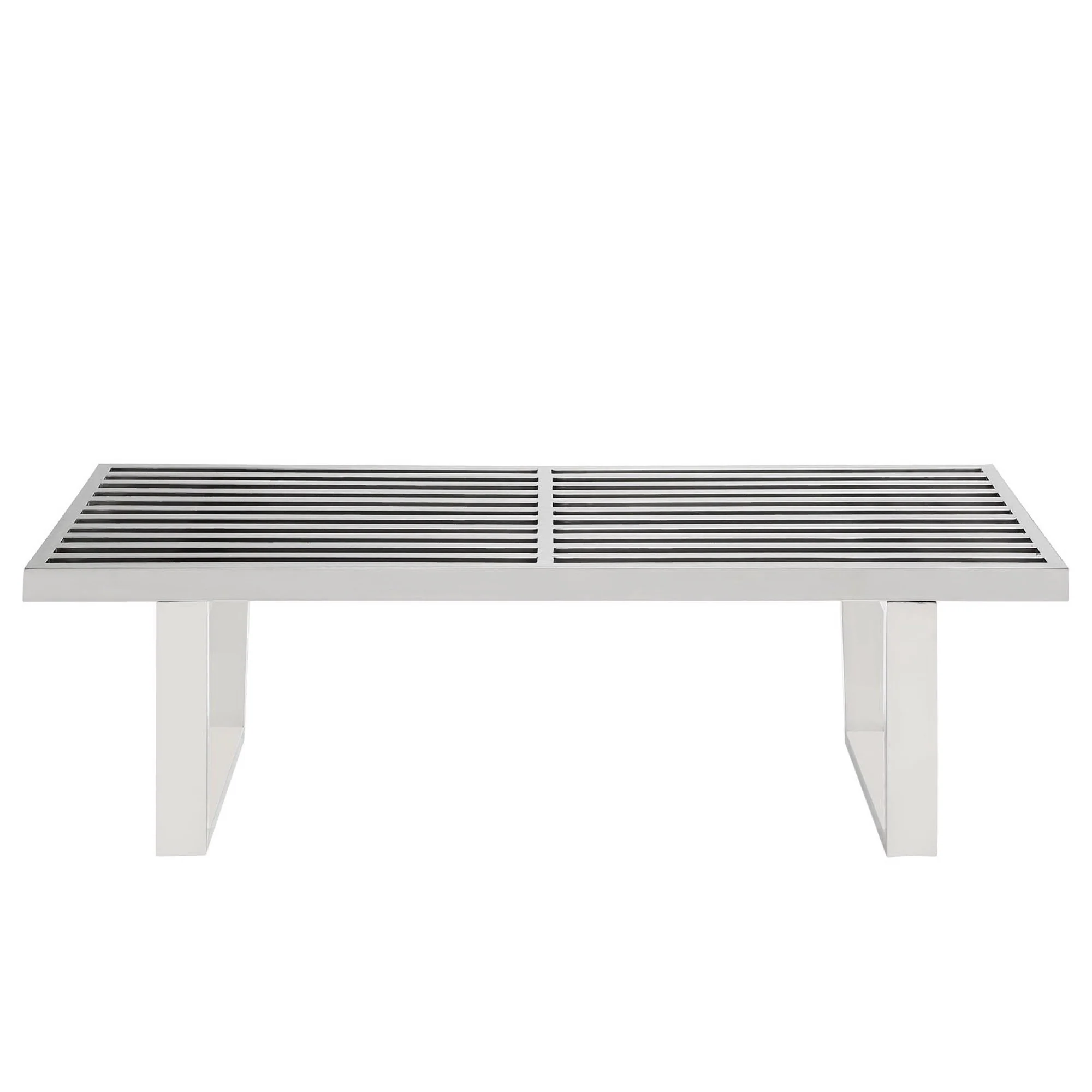 Sauna 4' Stainless Steel Bench by Modway - Image 2