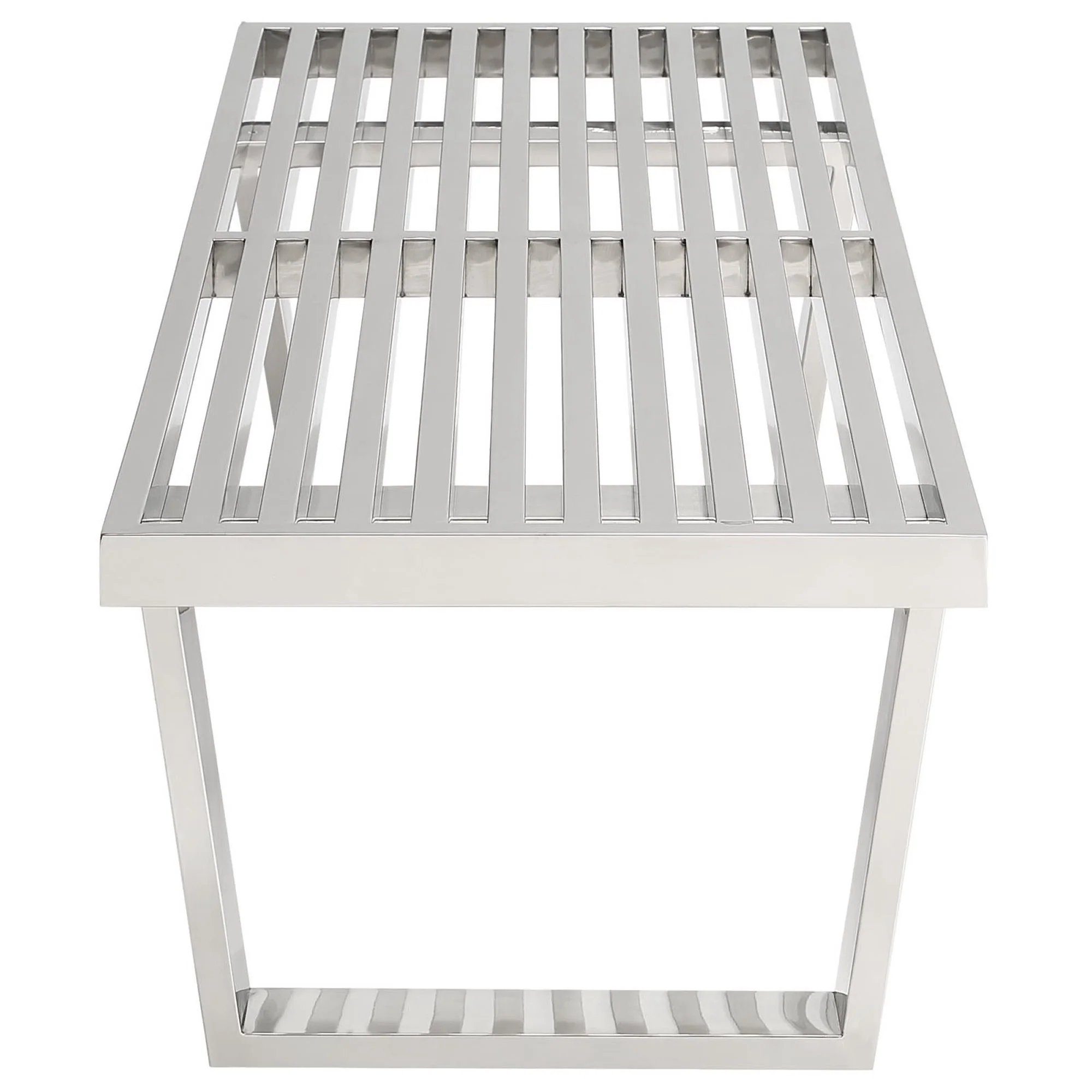 Sauna 4' Stainless Steel Bench by Modway - Image 3
