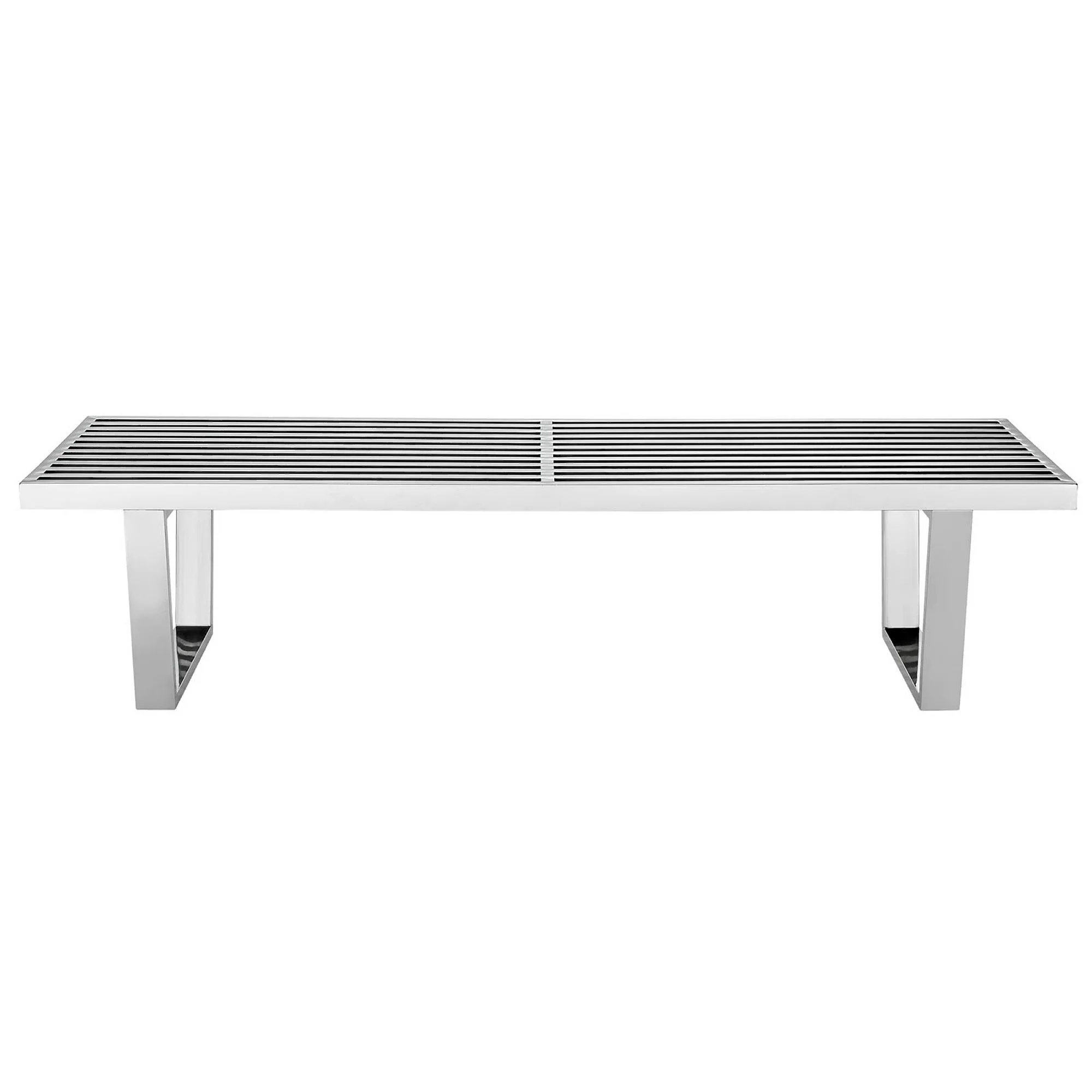 Sauna 5' Stainless Steel Bench by Modway - Image 3