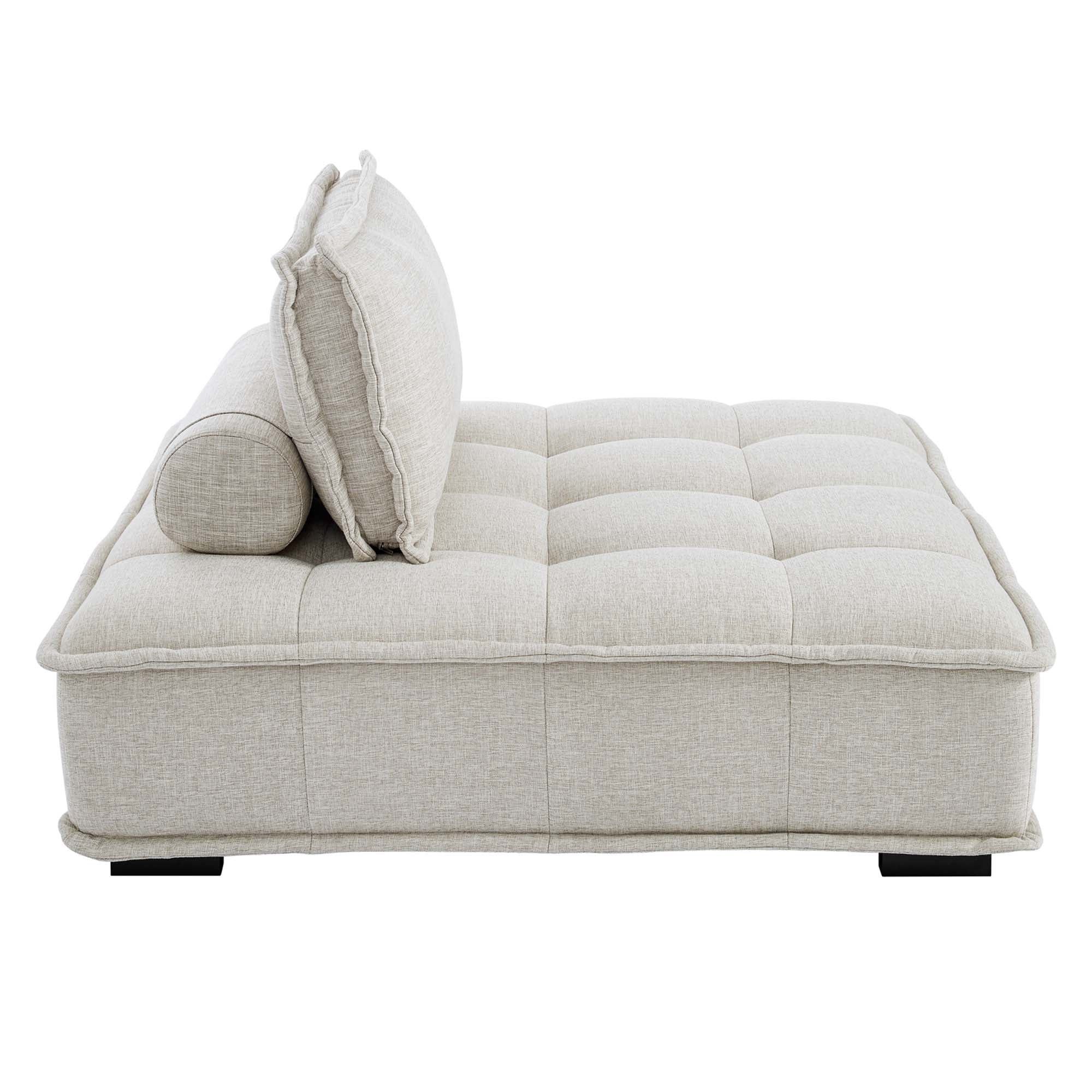 Saunter Tufted Fabric Armless Chair by Modway - Image 2