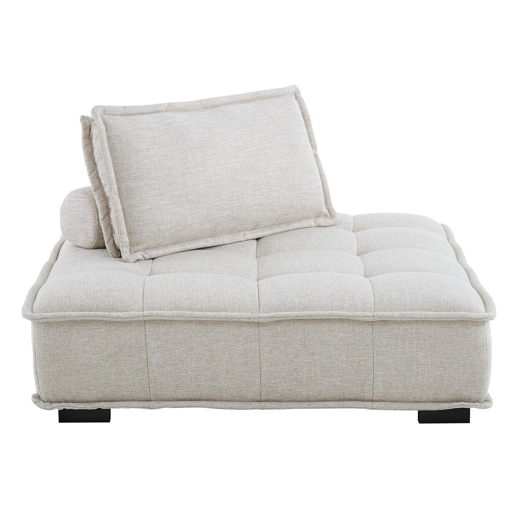 Saunter Tufted Fabric Armless Chair by Modway - Image 3