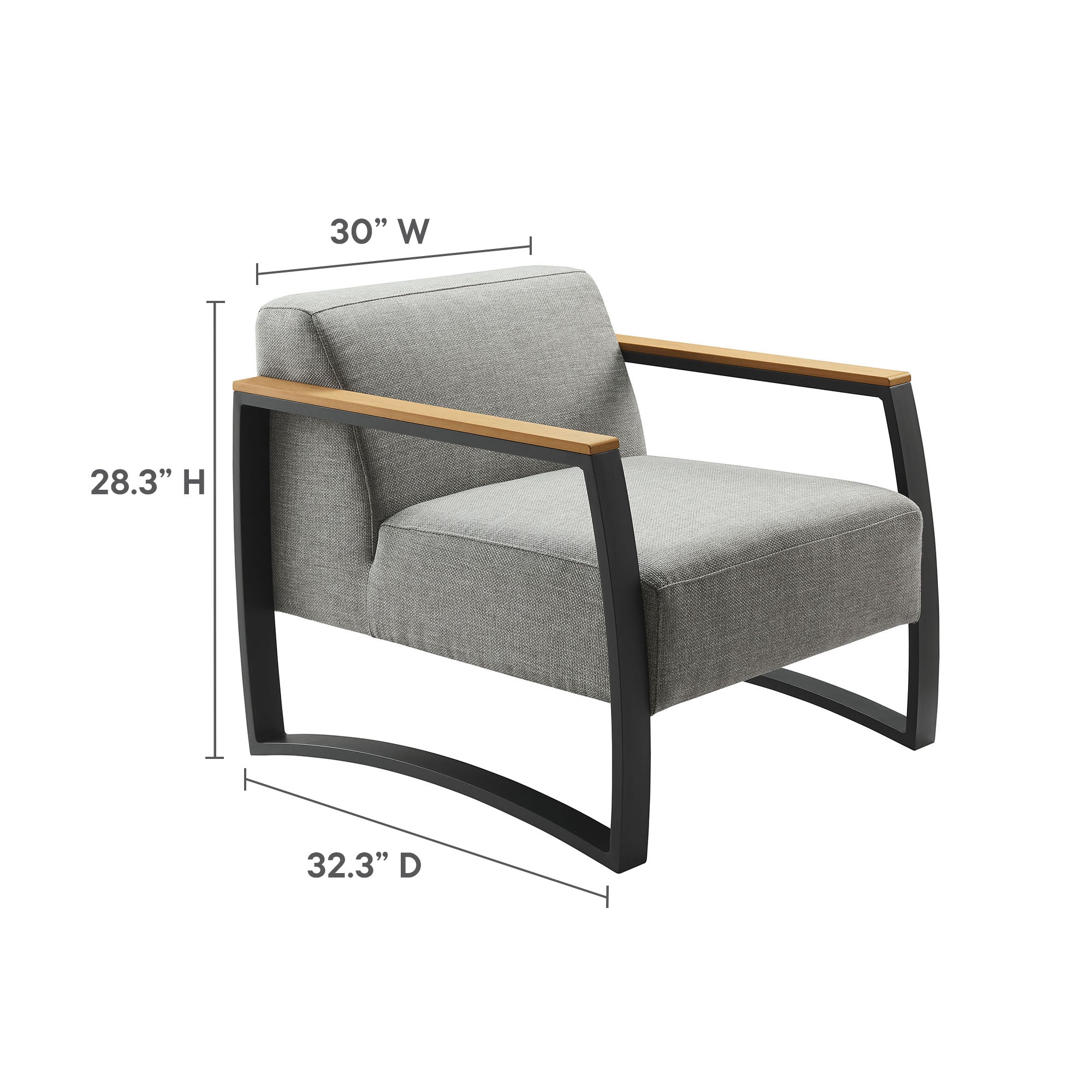 Sauve Outdoor Patio Aluminum and Fabric Armchair by Modway - Image 12