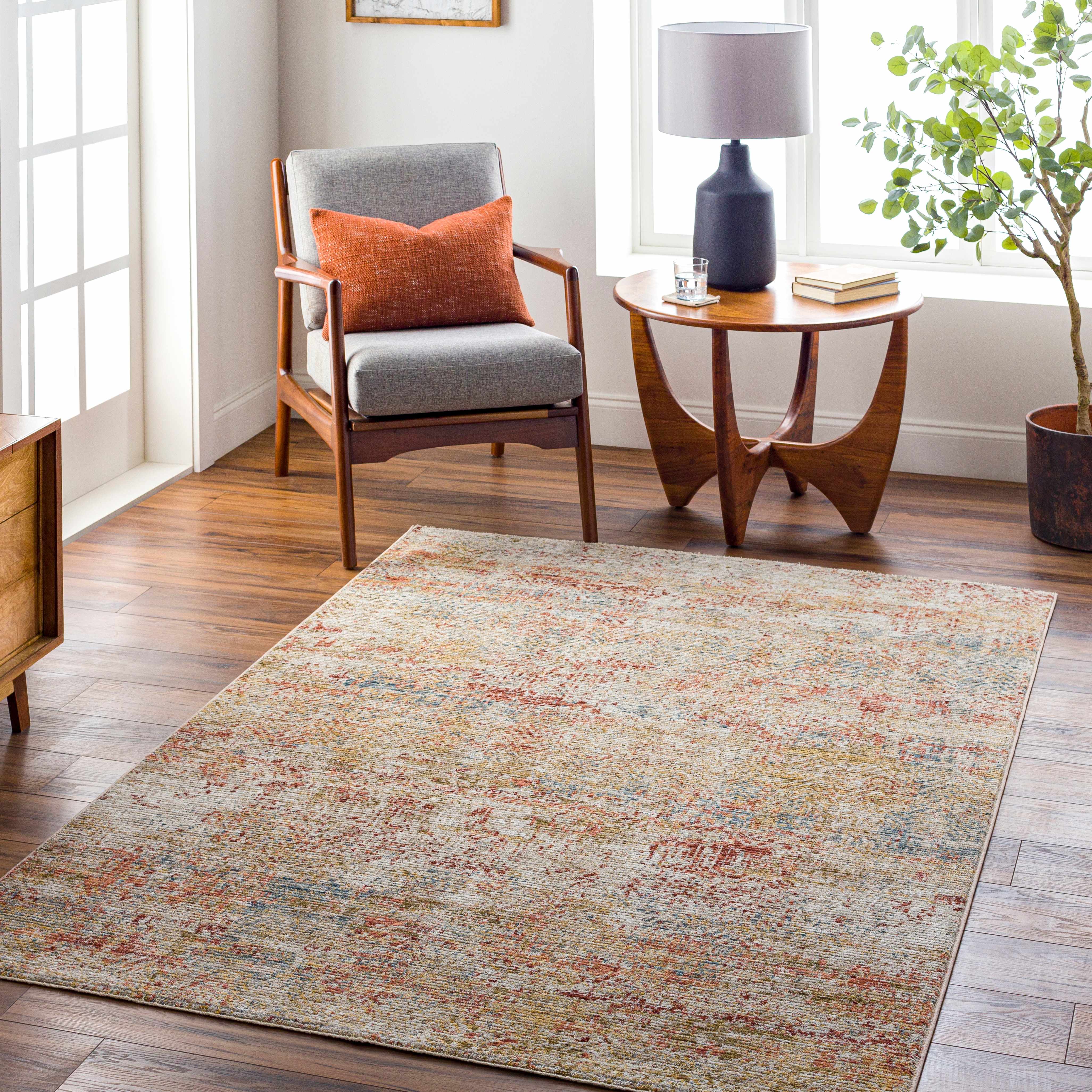 Sava Rust Rich Textured Traditional Rug - Image 2
