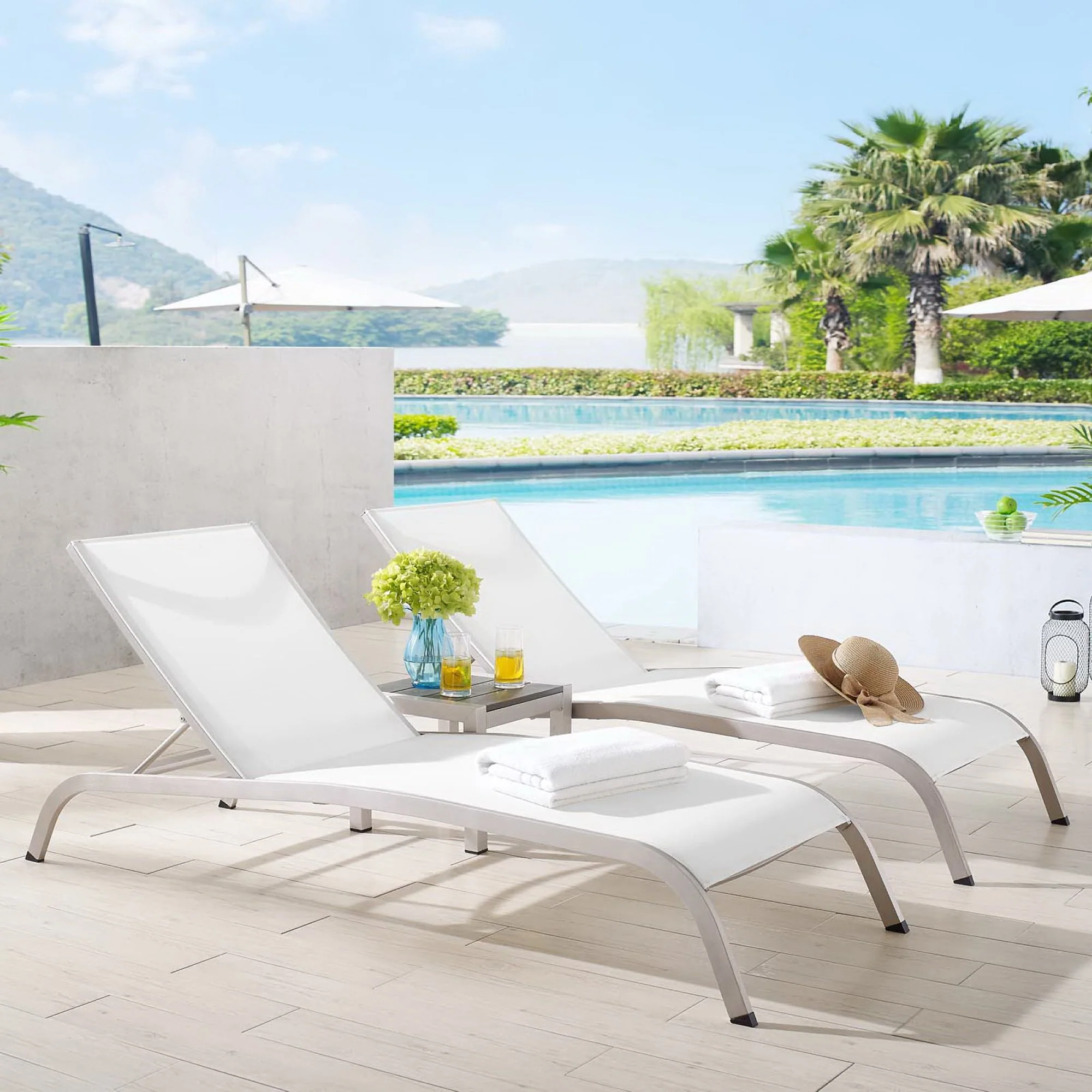 Savannah 3 Piece Outdoor Patio Mesh Set by Modway - Image 7