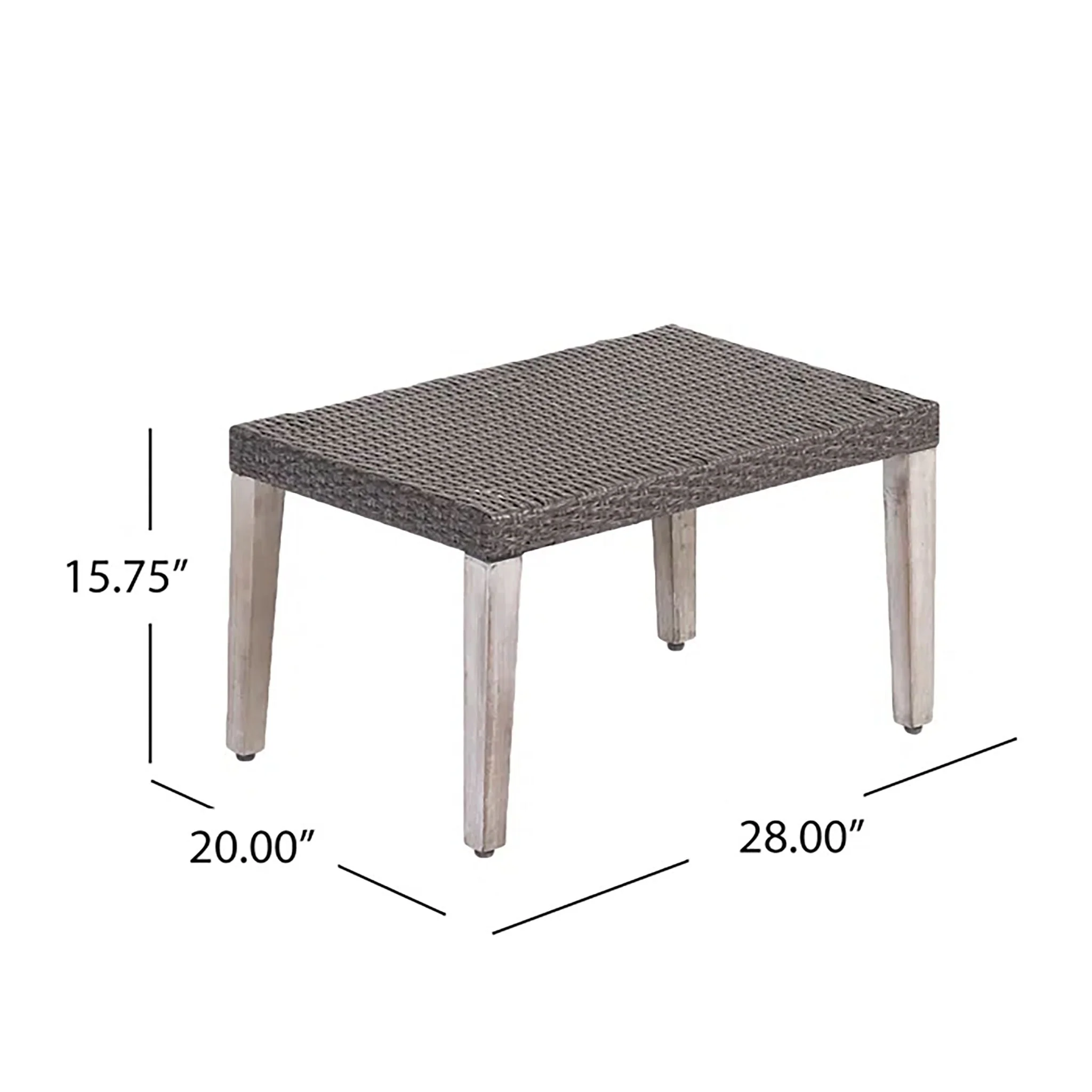 Savannah Outdoor Wicker And Ottoman - Gray - Image 2