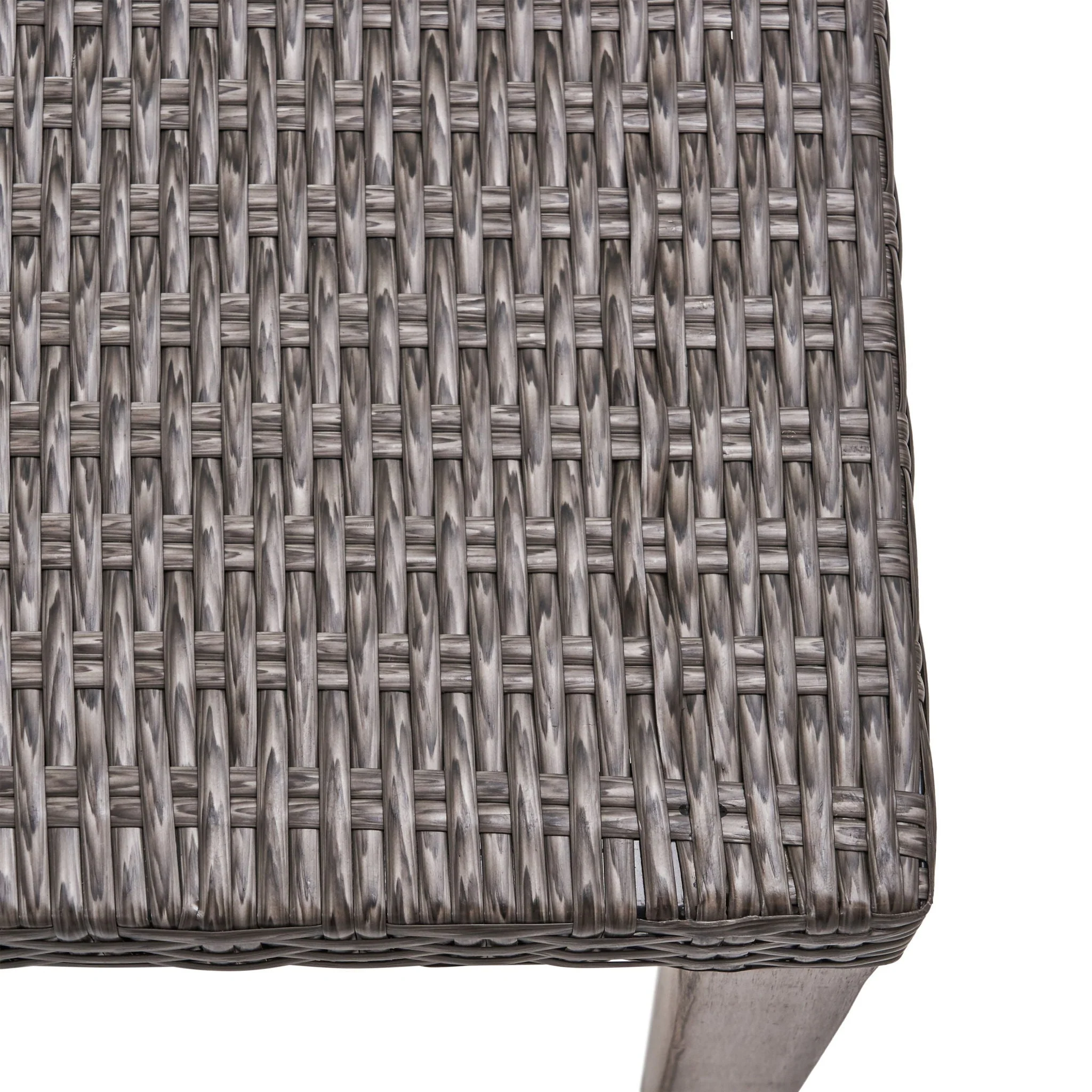 Savannah Outdoor Wicker And Ottoman - Gray - Image 4