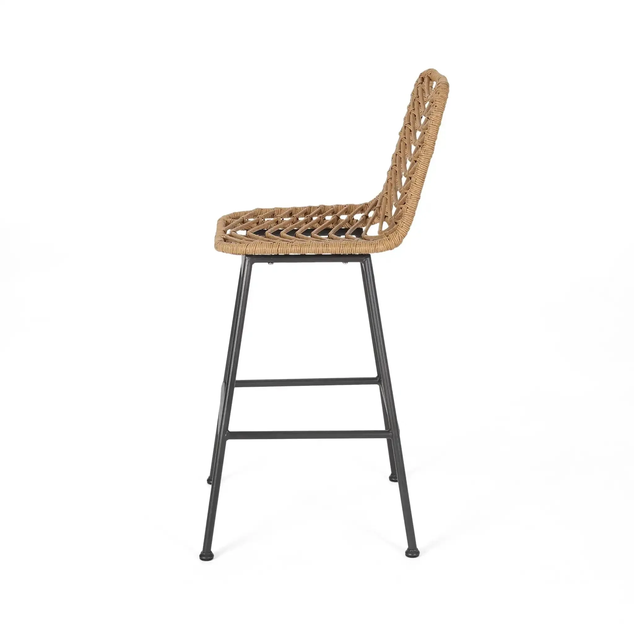 Sawtelle - Outdoor Wicker Barstools (Set of 2) - Image 6