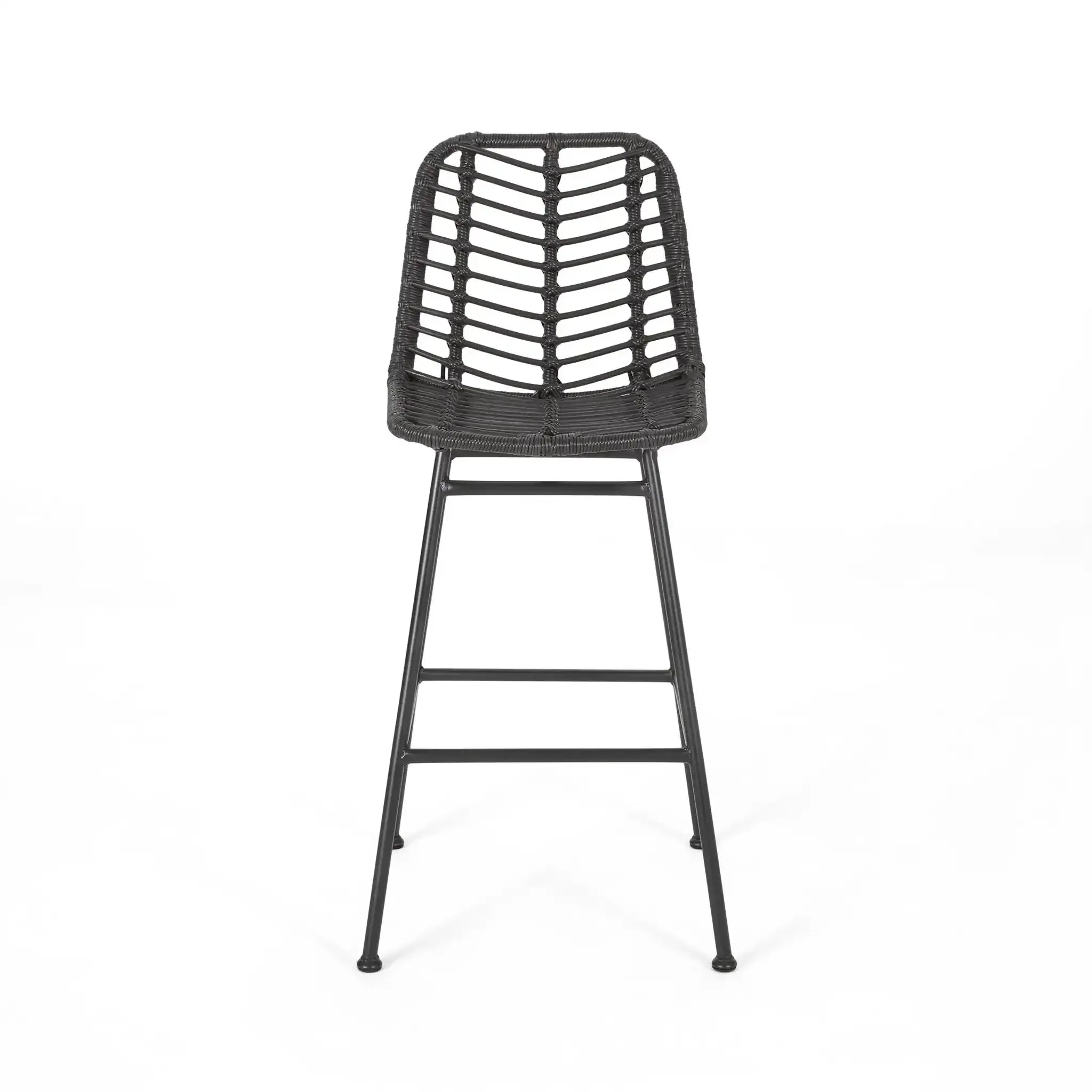 Sawtelle - Outdoor Wicker Barstools (Set of 2) - Image 7
