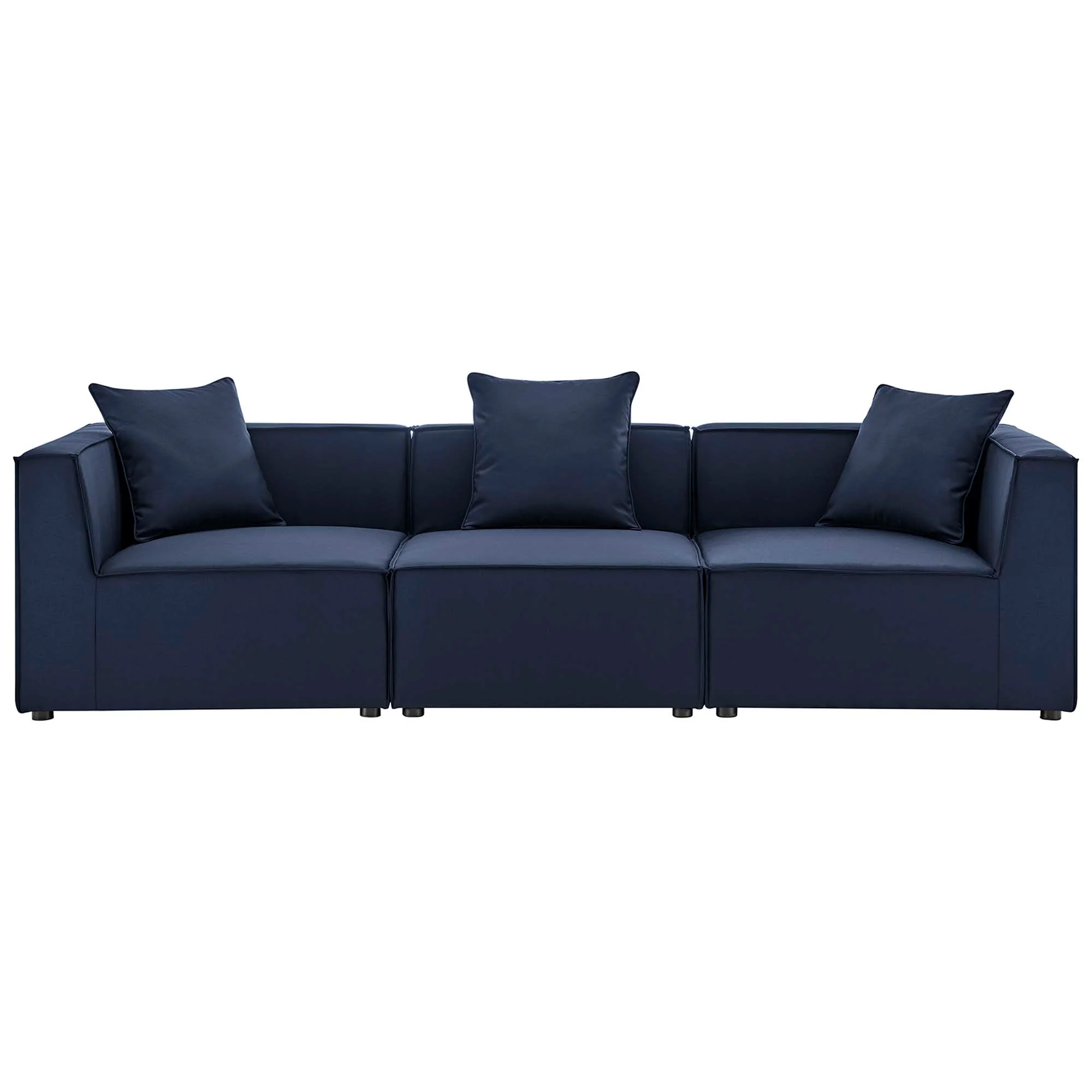 Saybrook 3-Piece Outdoor Patio Upholstered Sectional Sofa by Modway - Image 20