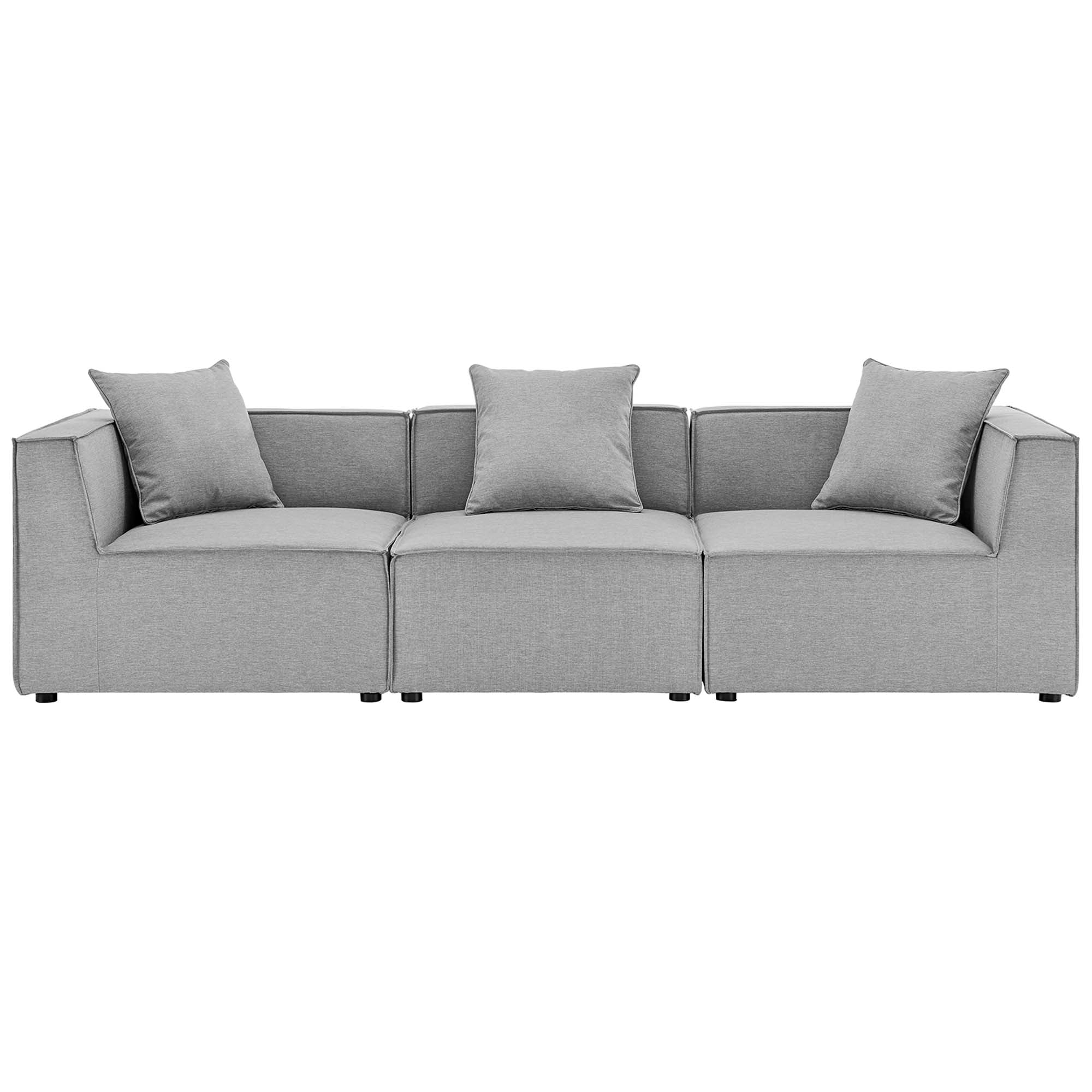 Saybrook 3-Piece Outdoor Patio Upholstered Sectional Sofa by Modway - Image 21