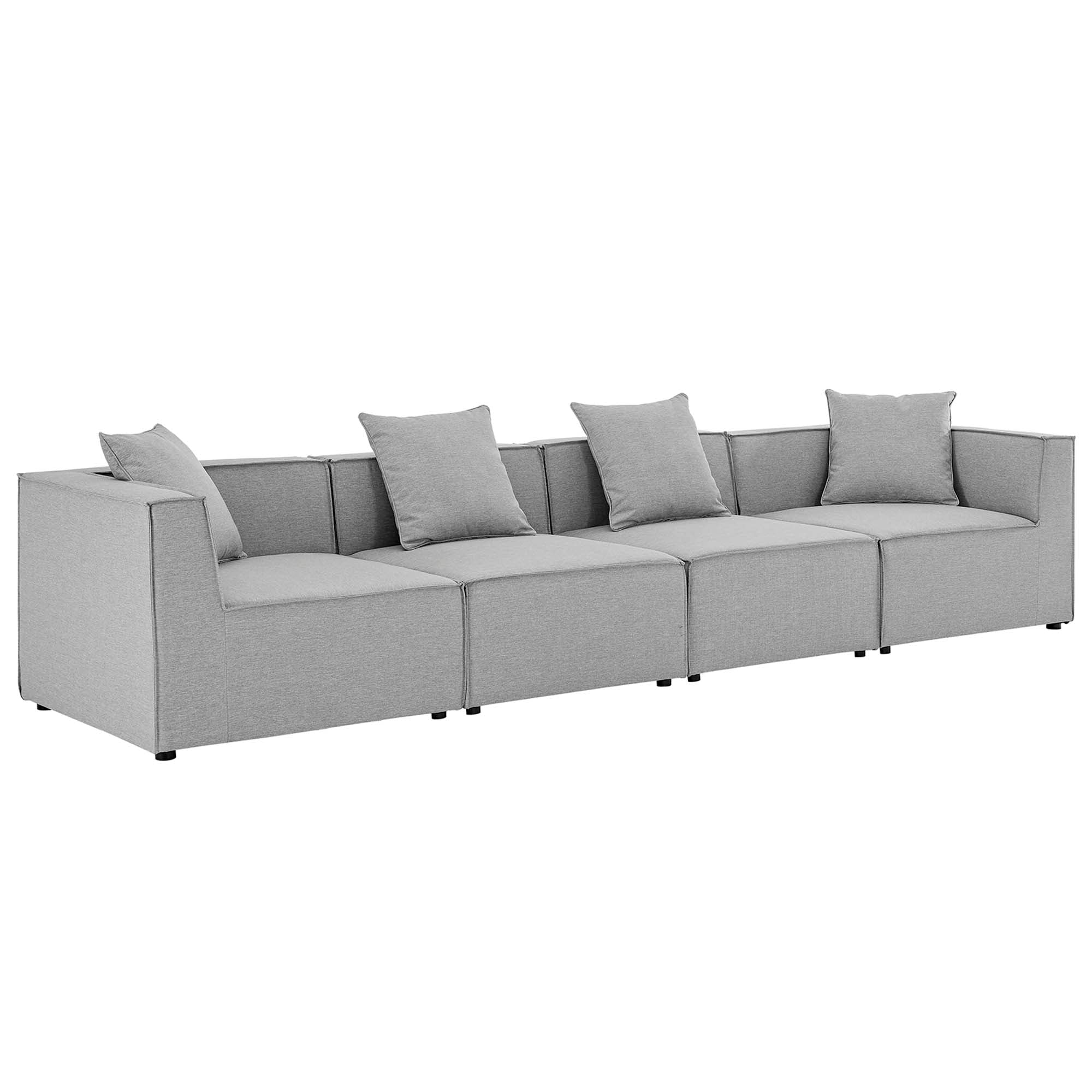Saybrook 4-Piece Outdoor Patio Upholstered Sectional Sofa by Modway - Image 21