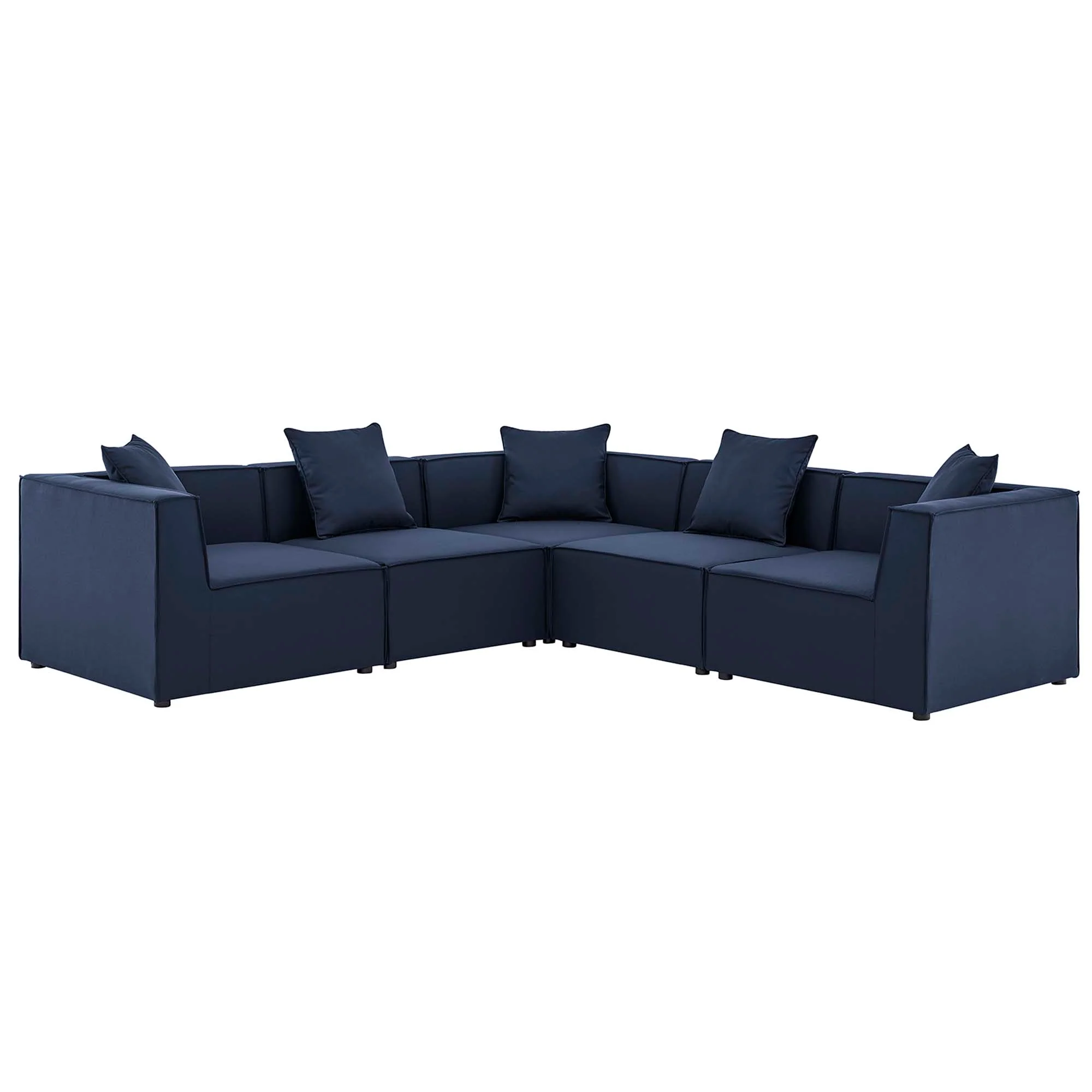 Saybrook 5-Piece Outdoor Patio Upholstered Sectional Sofa by Modway - Image 20