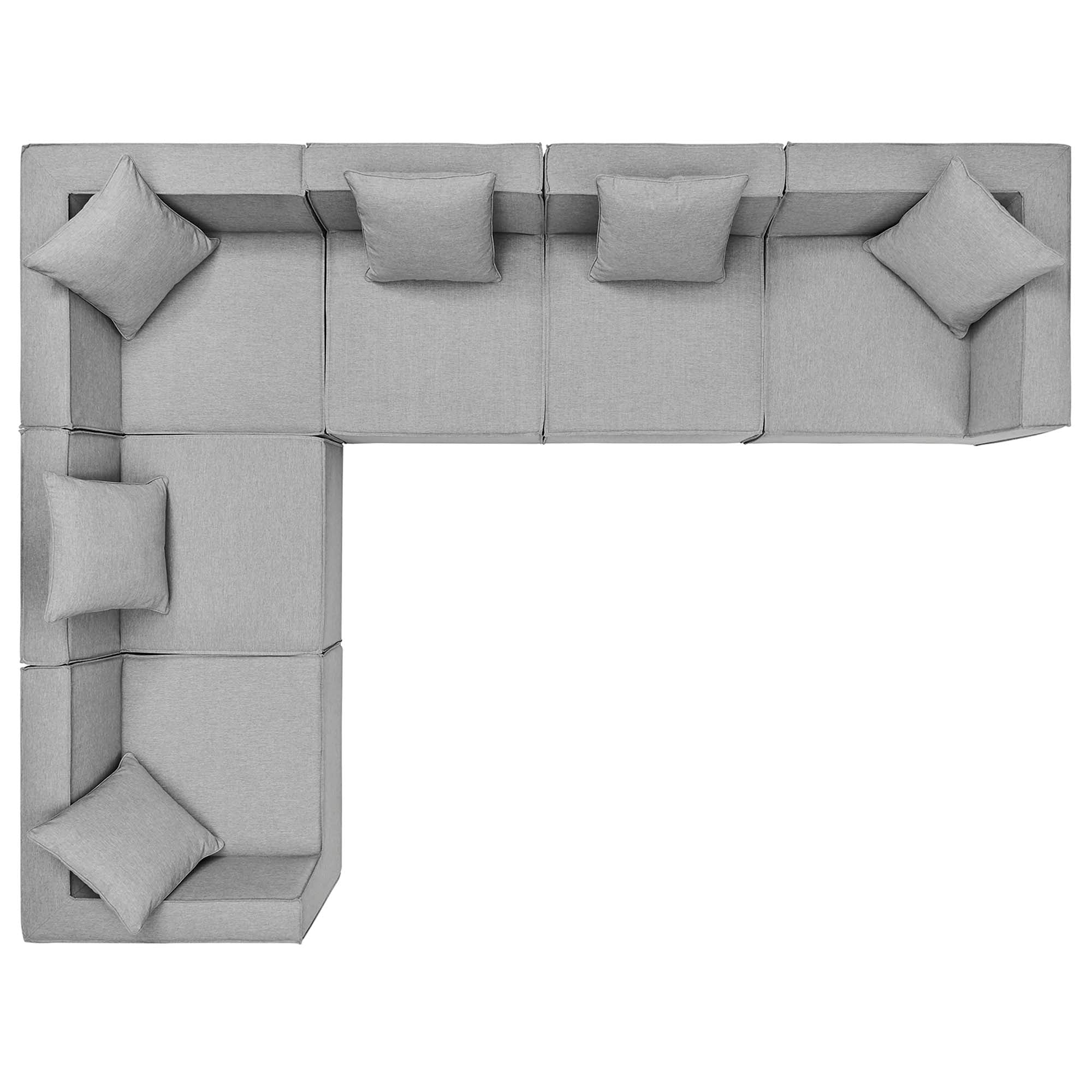 Saybrook 6-Piece Outdoor Patio Upholstered Sectional Sofa by Modway - Image 19