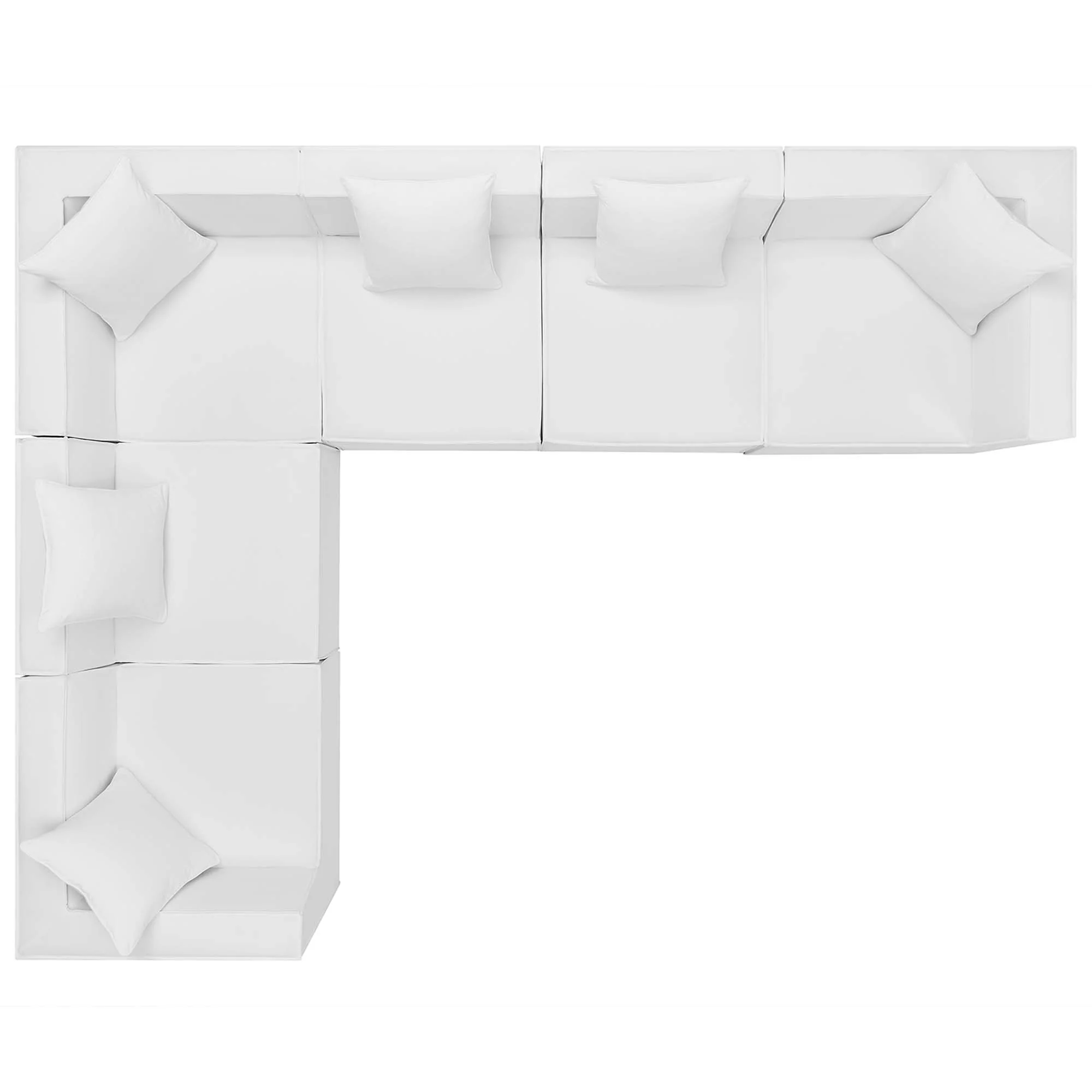 Saybrook 6-Piece Outdoor Patio Upholstered Sectional Sofa by Modway - Image 2